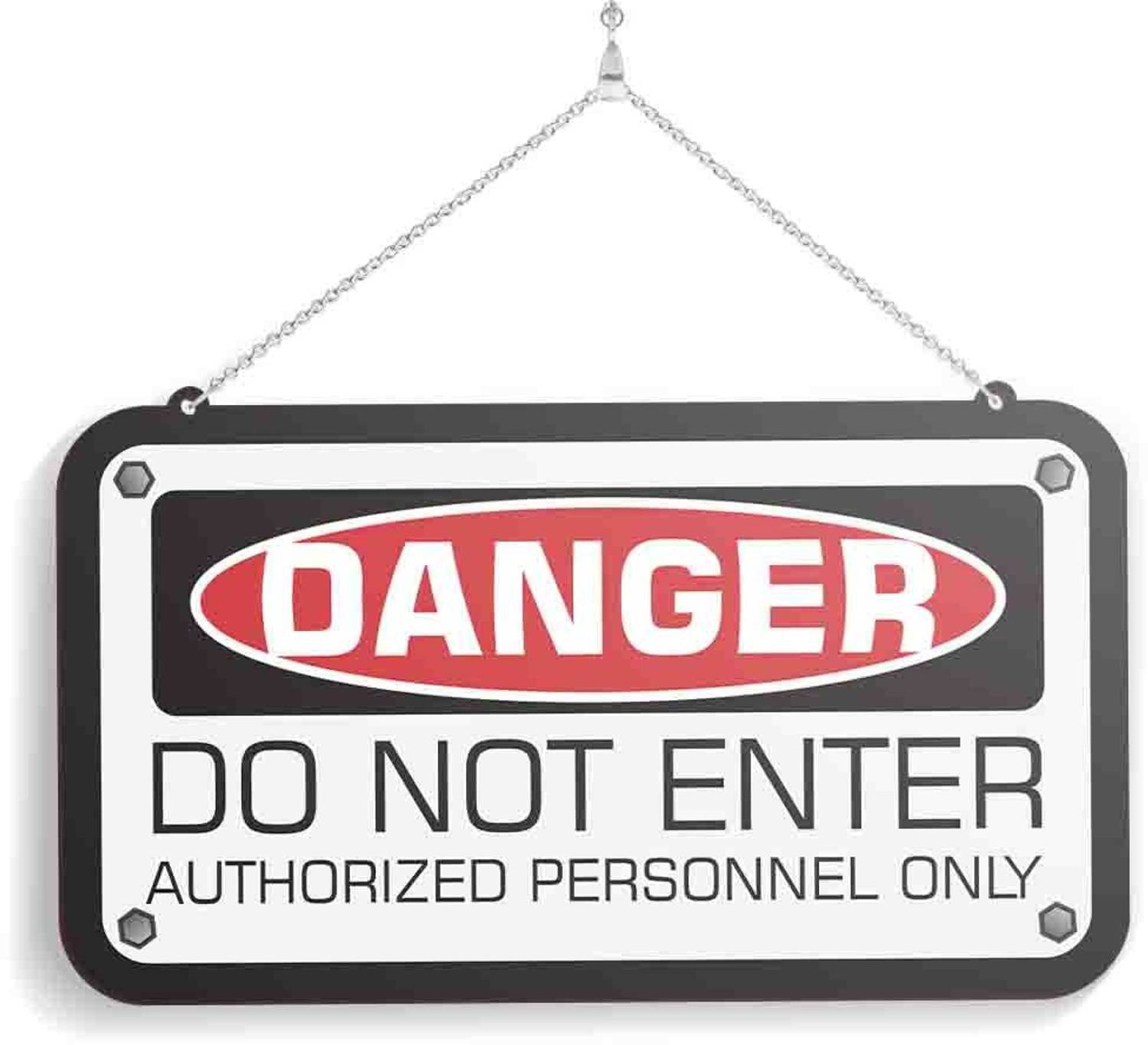100yellow Wooden DANGER Name Plate