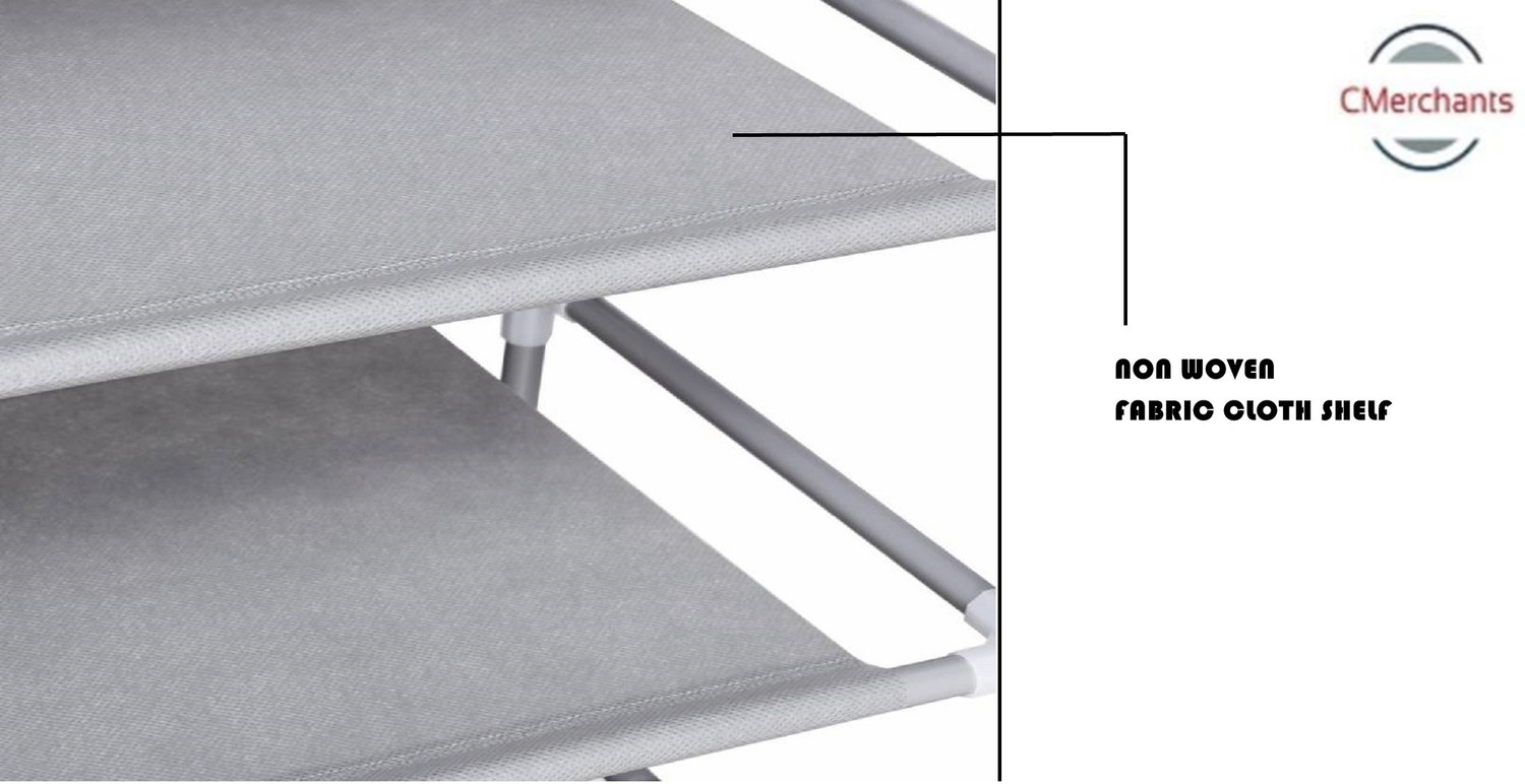 Image of CMerchants Shoe Stand 6 Layer Metal Collapsible Shoe Stand