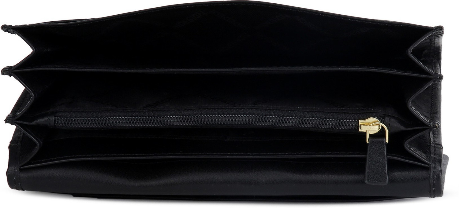 Image of HIDESIGN Women Casual Black, Red Genuine Leather Wallet - Regular Size (1 Card Slot)
