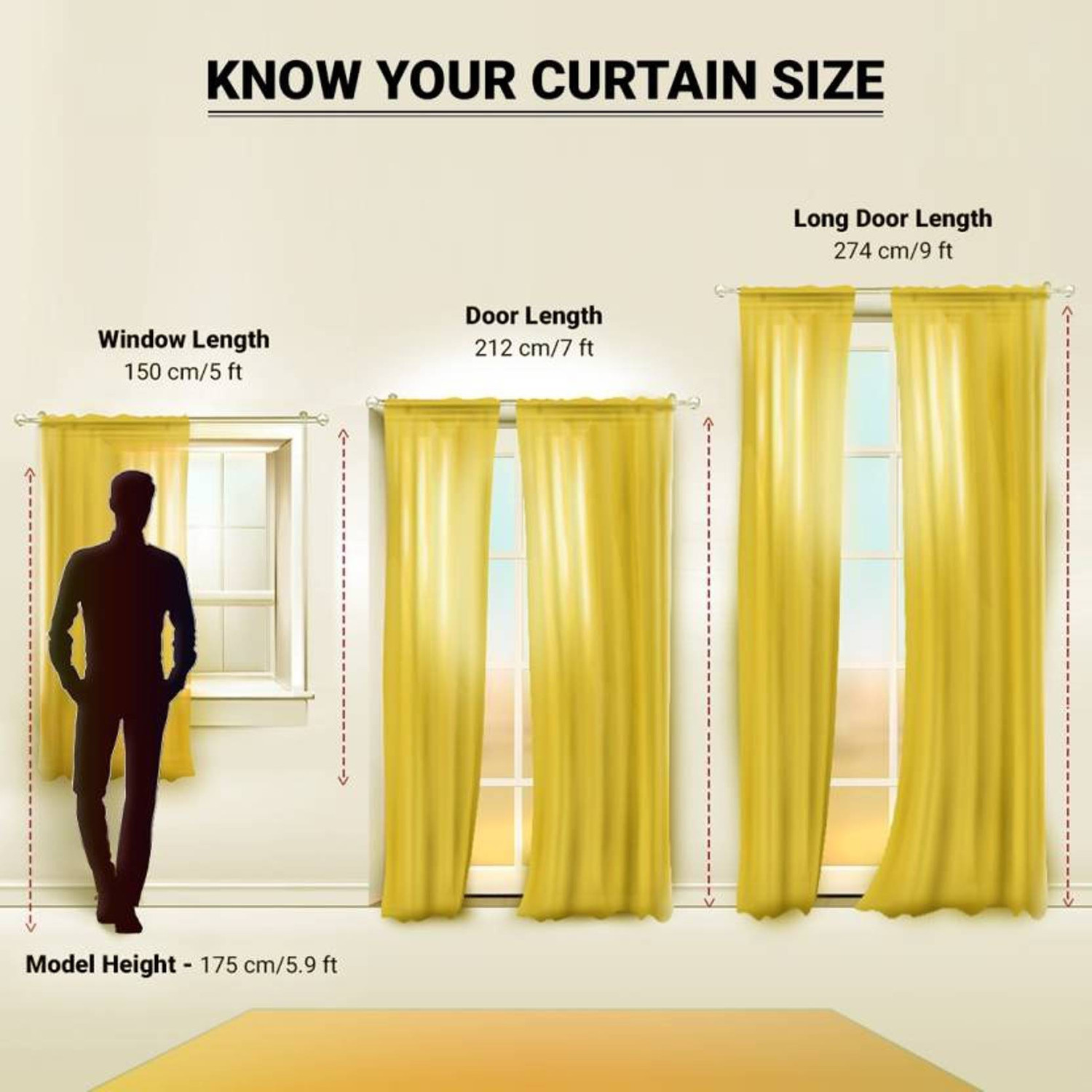 Image of Styletex 151 cm (5 ft) Window Polyester Semi Transparent Curtain Single Curtain