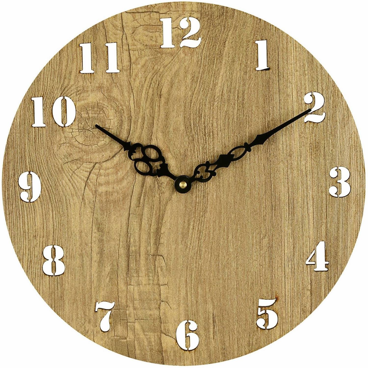 Basement Bazaar Analog 28 cm X 28 cm Wall Clock (Beige, Without G
