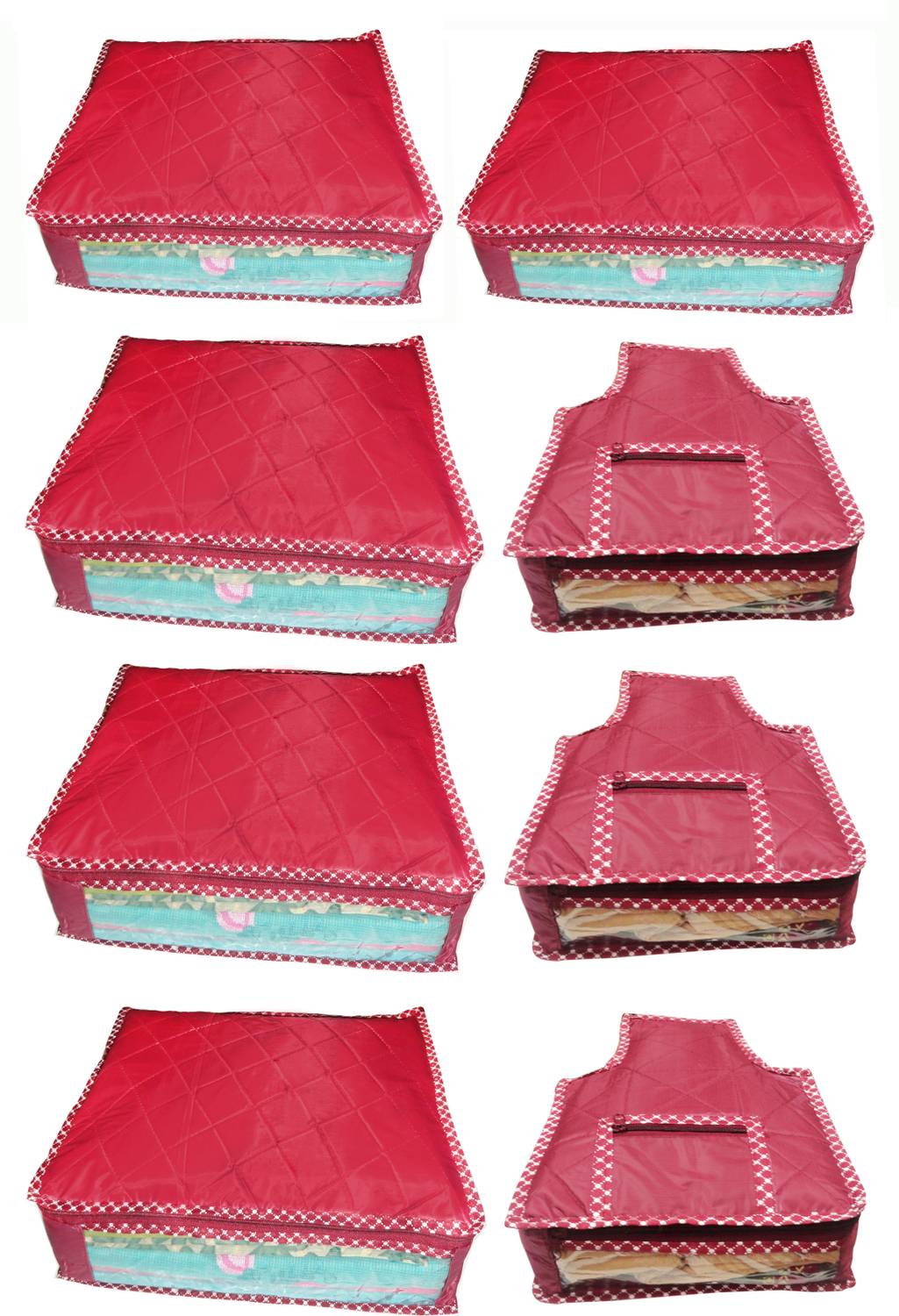 atorakushon Parachute Combo of 5PC Saree Cover 3PC Blouse Cover P5S&3b