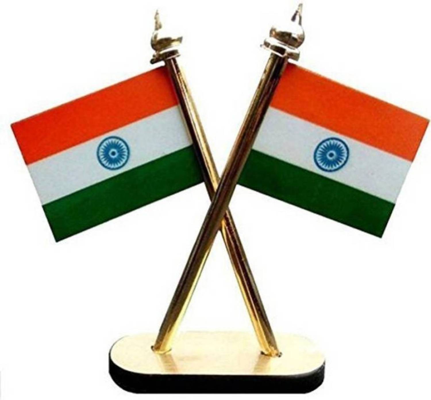 Indian Flag Car Dashboard Flag 15.2 cm x 15.2 cm by AutoVHPR