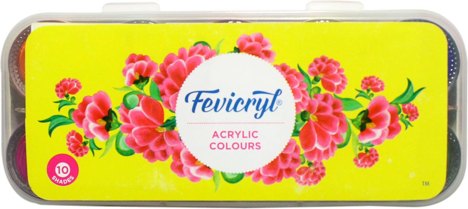Fevicryl Acrylic Colours Blue Pack of 10 - Image 3