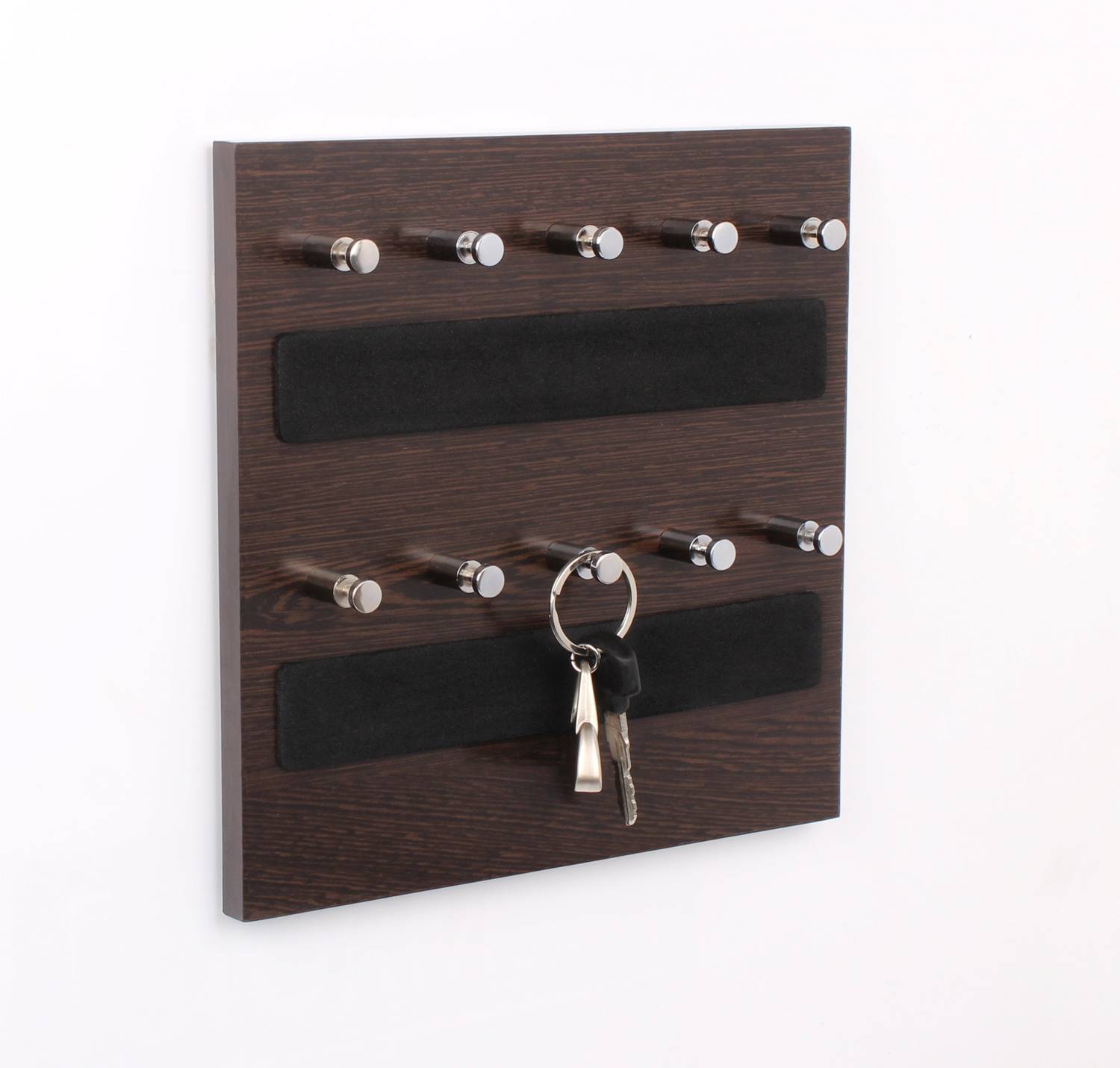 BLUEWUD Skywood Wall-Mount Key-Chain Holder, Key Organizer, Stand, Wood Key Holder