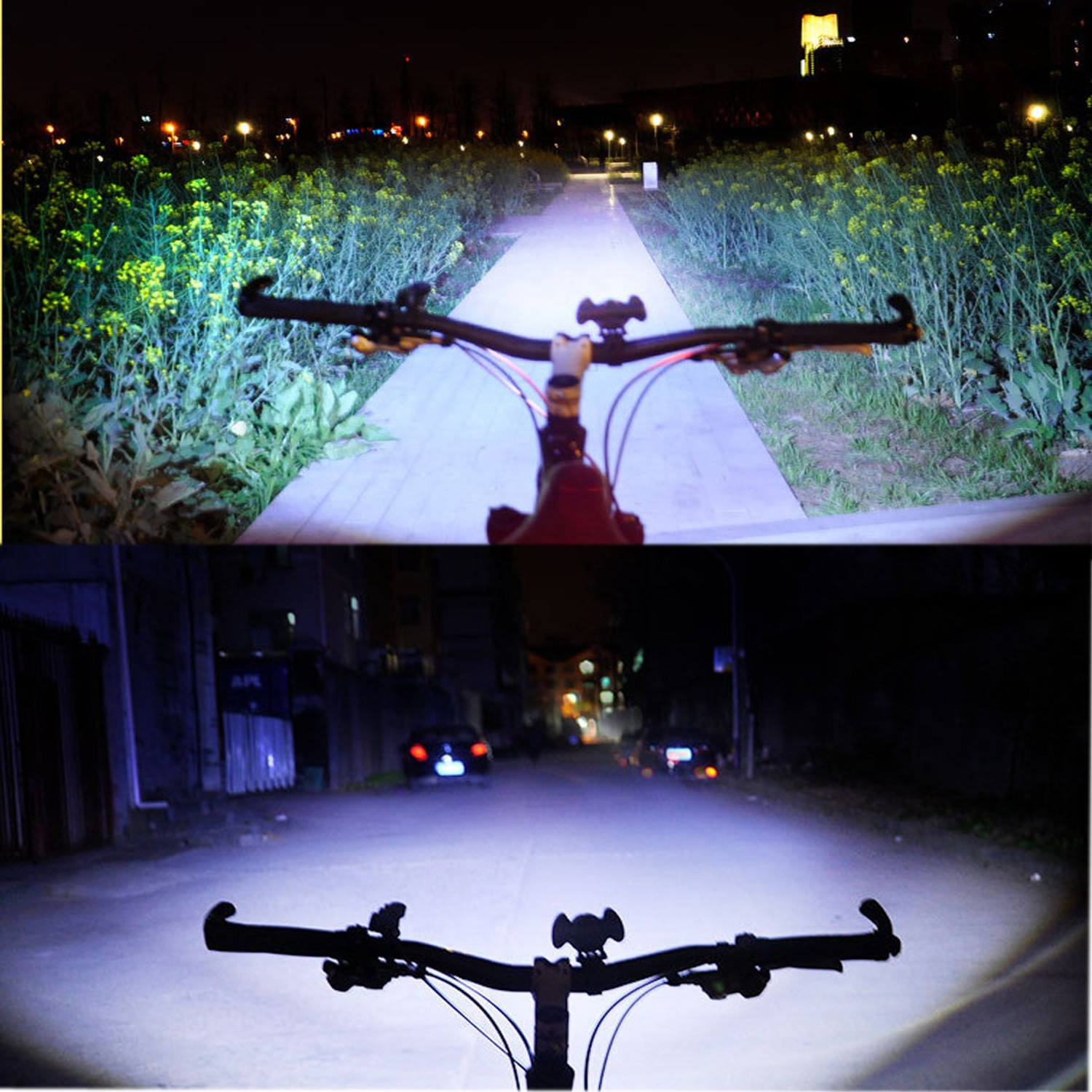 Image of TUHI Bicycle Zoom-able Feature 4 Mode LED Bicycle Headlight Focus Light LED Front Light (Multicolor)