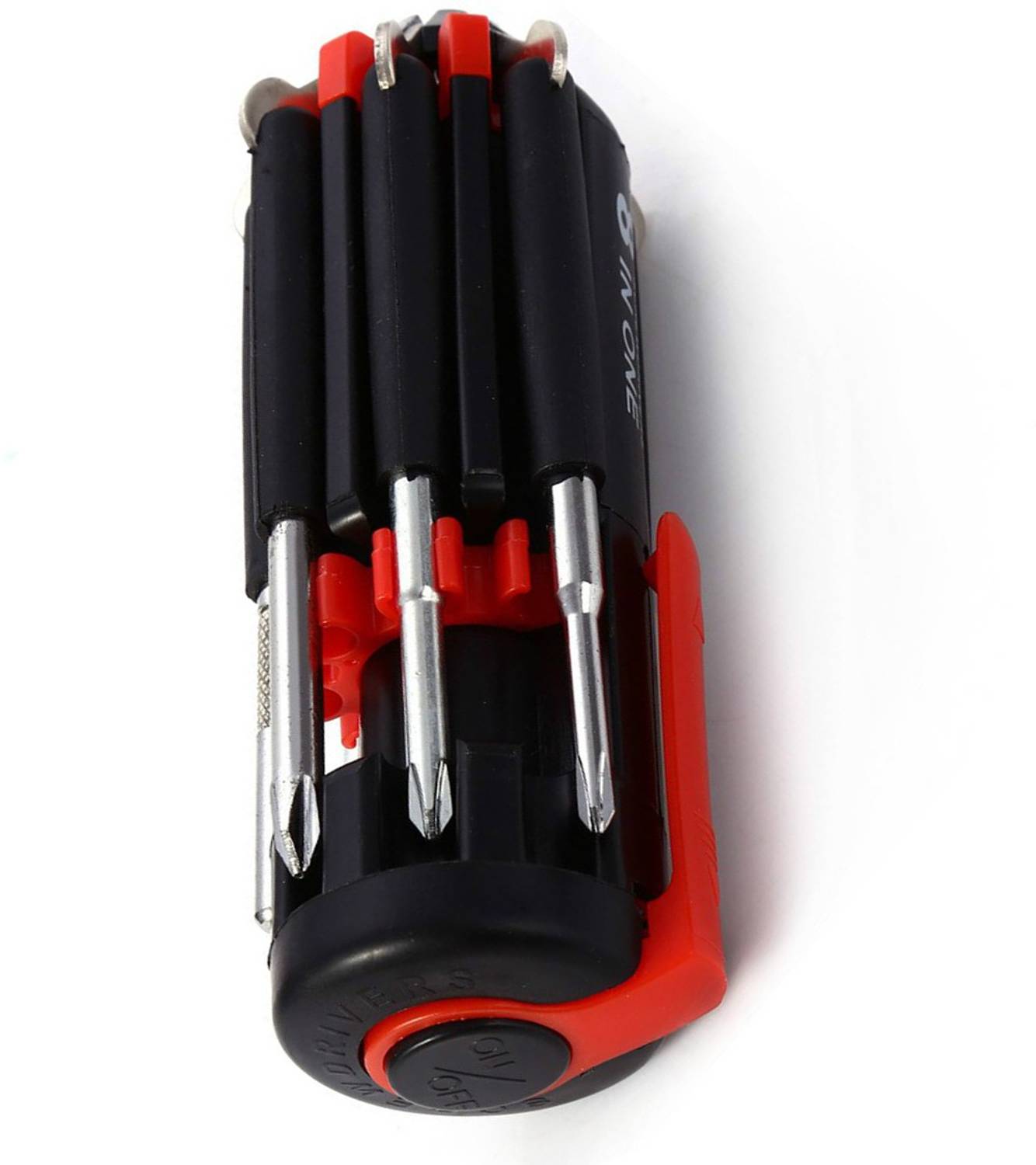 Aryshaa Screwdriver with LED Torch Flashlight Outdoor Survival Handy 8 in 1 Tool Combination Screwdriver Set