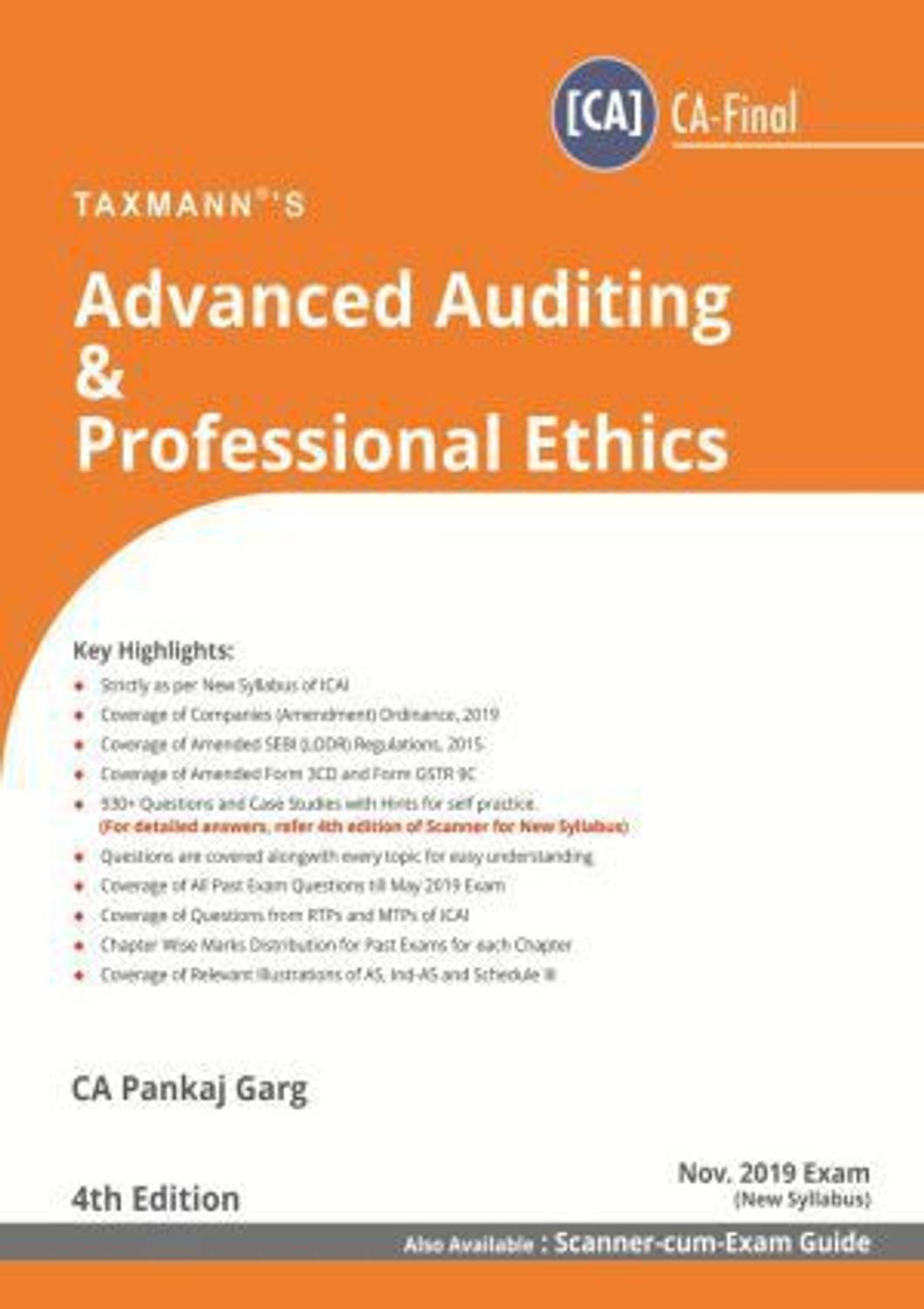 Advanced Auditing & Professional Ethics (Ca-Final) (for Nov 2019 Exam-New Syllabus)