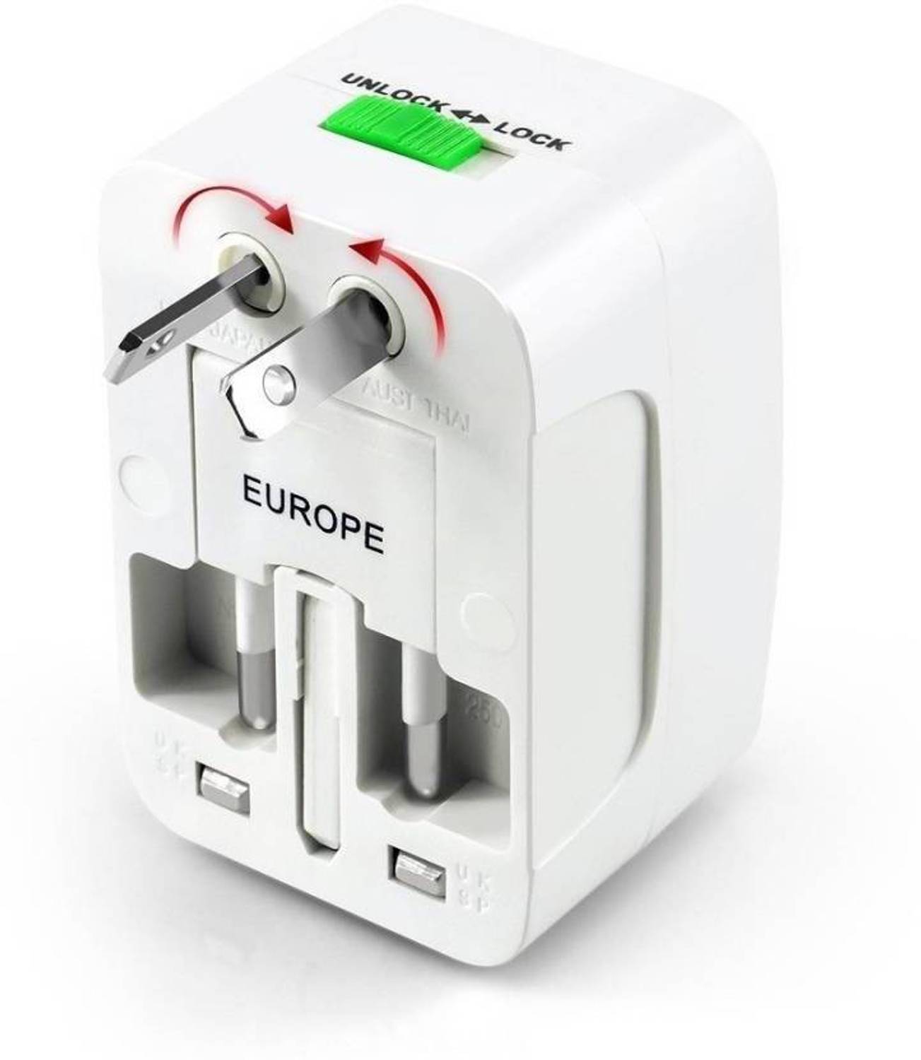 Bewitching All In One Travel Friendly International Charger/Adapter Plug with Power Indicator Light Worldwide Adaptor