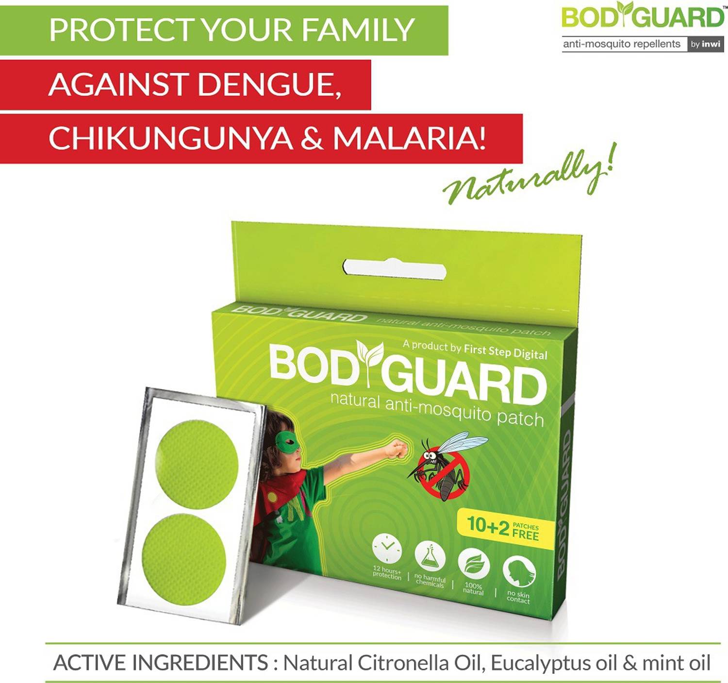 BodyGuard Natural Anti Mosquito Repellent - 10 + 2 Patches