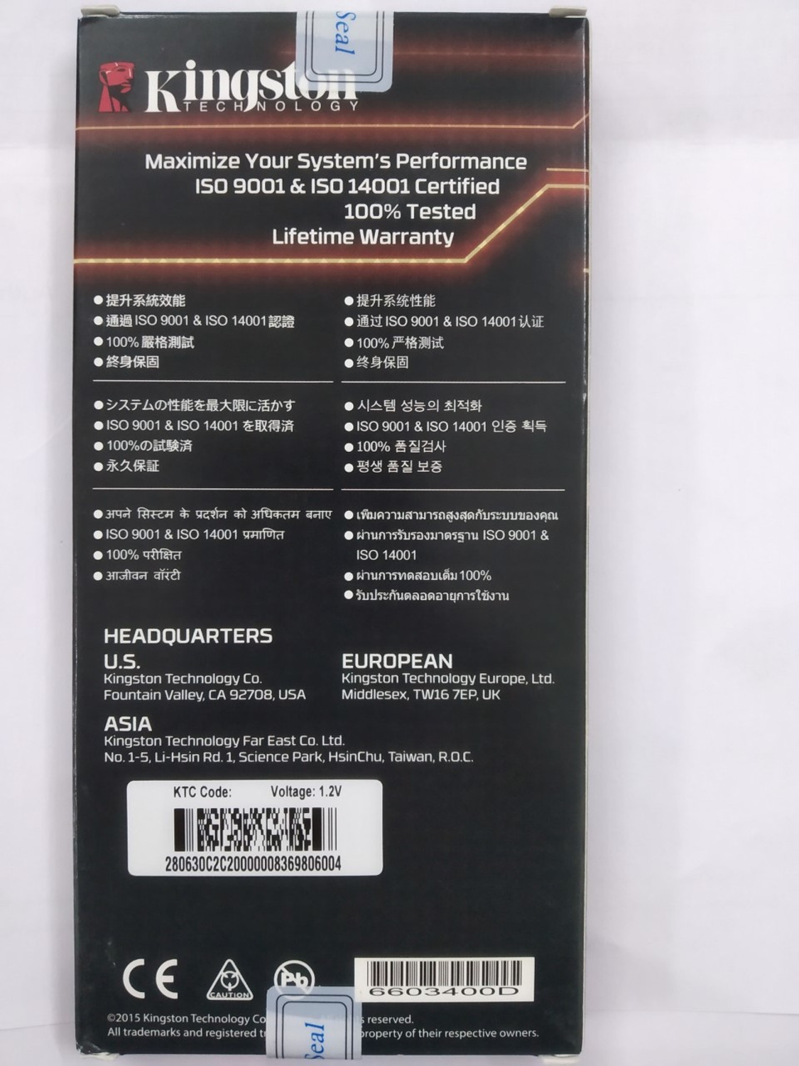 Image of KINGSTON 2666Mhz laptop RAM Memory DDR4 8 GB (Single Channel) Laptop (KVR26S19S8 /8 PC4-21300 DDR4)