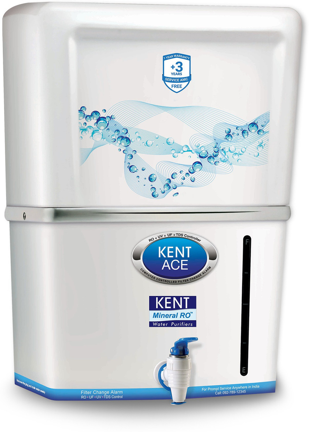 Image of KENT ACE (11032) 8 L RO + UV + UF + TDS Control Water Purifier Suitable for all - Borewell, Tanker, Municipality Water