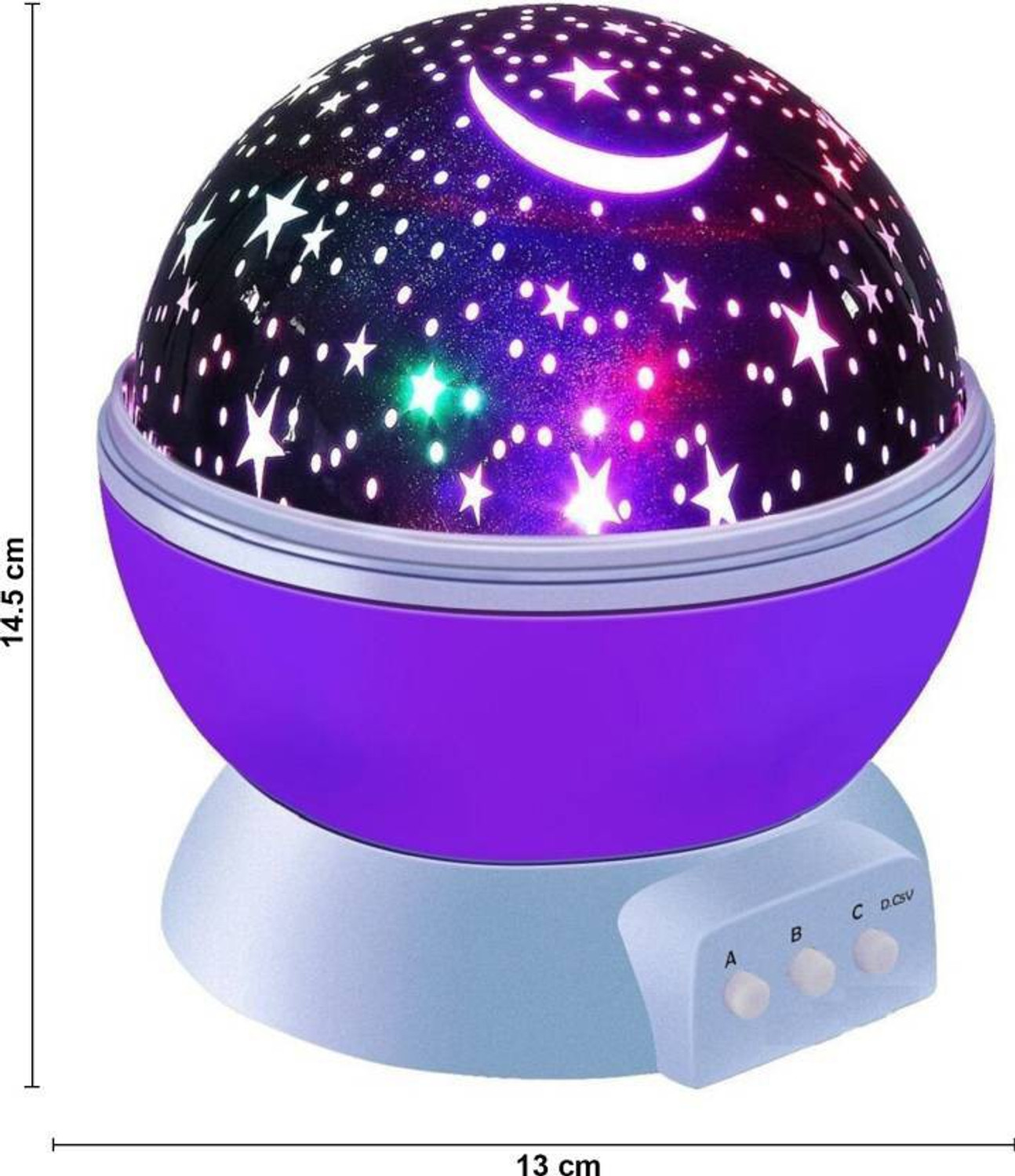 Image of MAHI ENTERPRISE Star Master Sky Starry Night Light Stage Dream Rotating Projection Lamp Purple Night Lamp Disco Ball Set (Ball Diameter: 10 cm)