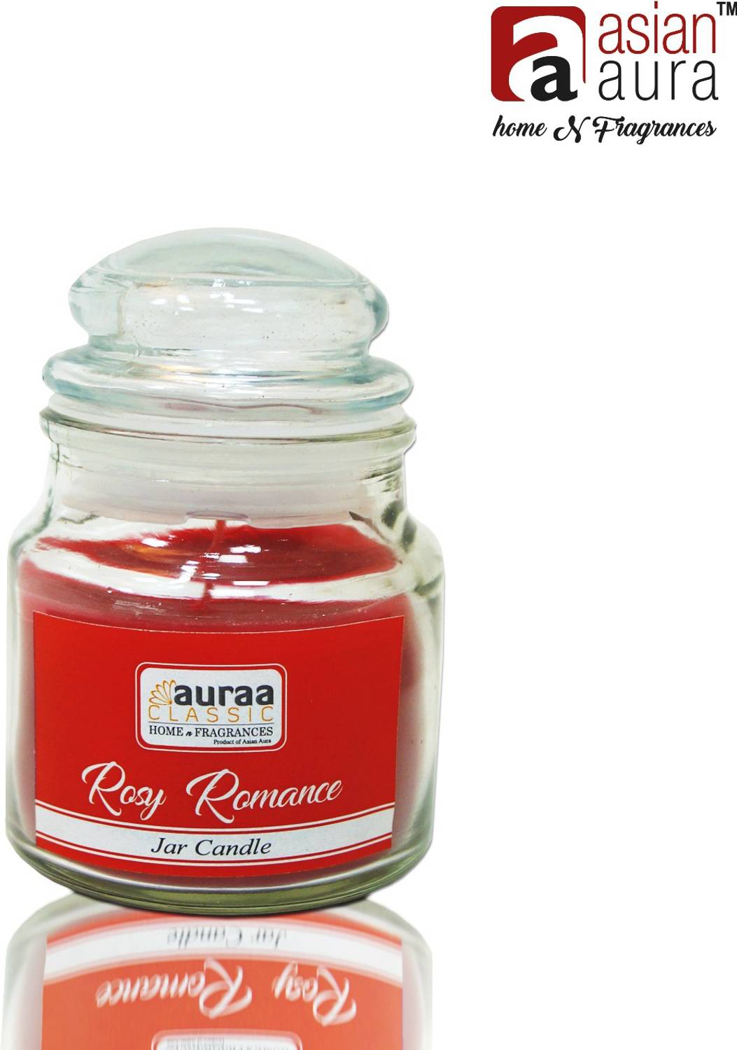 Asian Aura Rosy Romance, Highly Fragranced, Jar Candle,2.65 Oz Wax (Pack of 1). Candle