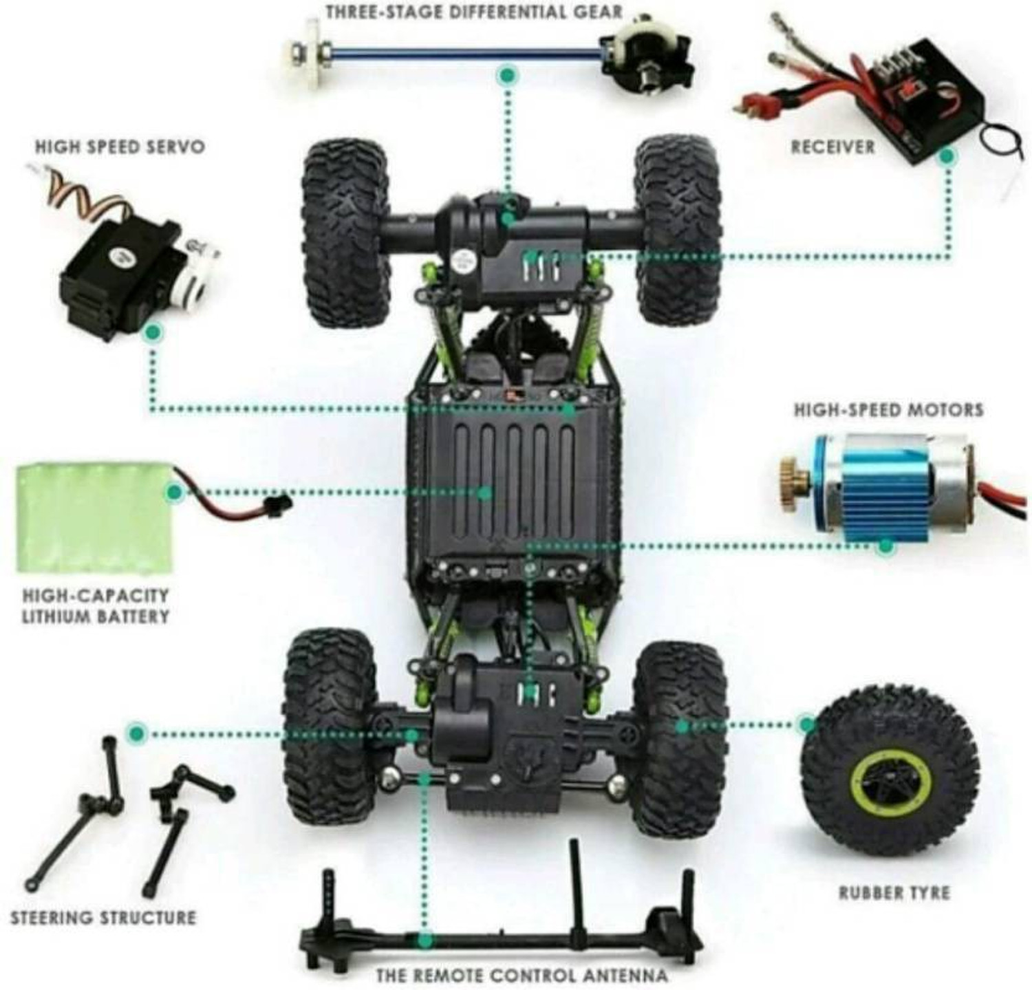 Image of BabyBliss hb rock crawler (original) 1 ;18 scale 4wd 2.4 ghz 4&4 rally car