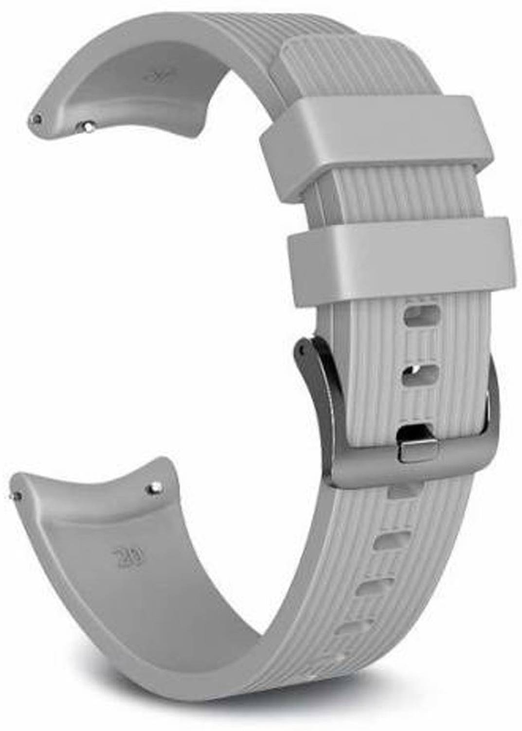 CellFAther Silicone Watch Band Strap Wristband Replacement for Samsung Galaxy Watch 4 42mm & Samsung Gear S2 20mm_Cloud Grey Smart Watch Strap