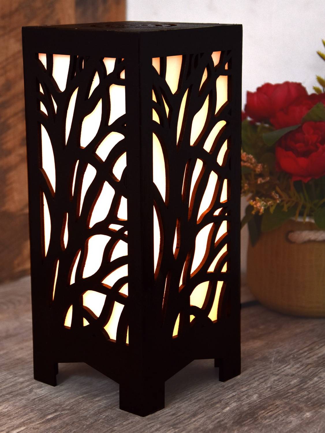 Gojeeva Bedside,Drawing room,Lobby Etc(Color-Brown) Table Lamp (2