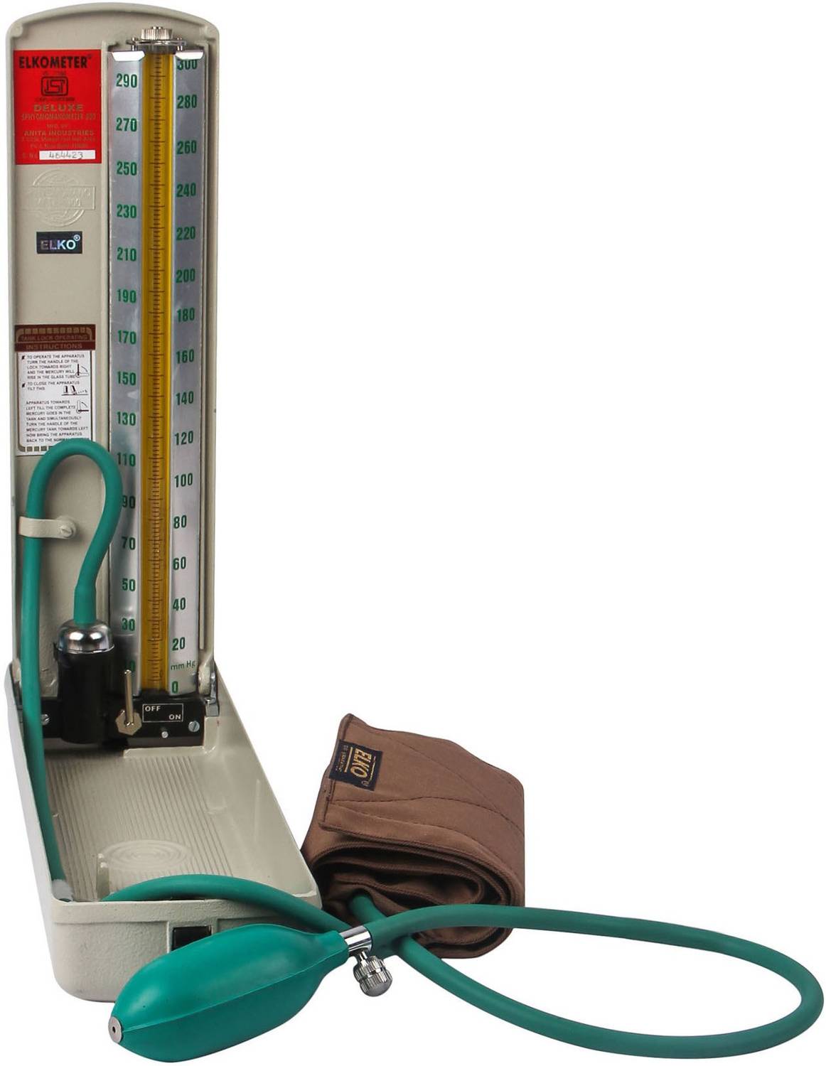 ELKO EL-320 ELKOMETER Mercurial Mercurial Sphygmomanometer/ Mercu