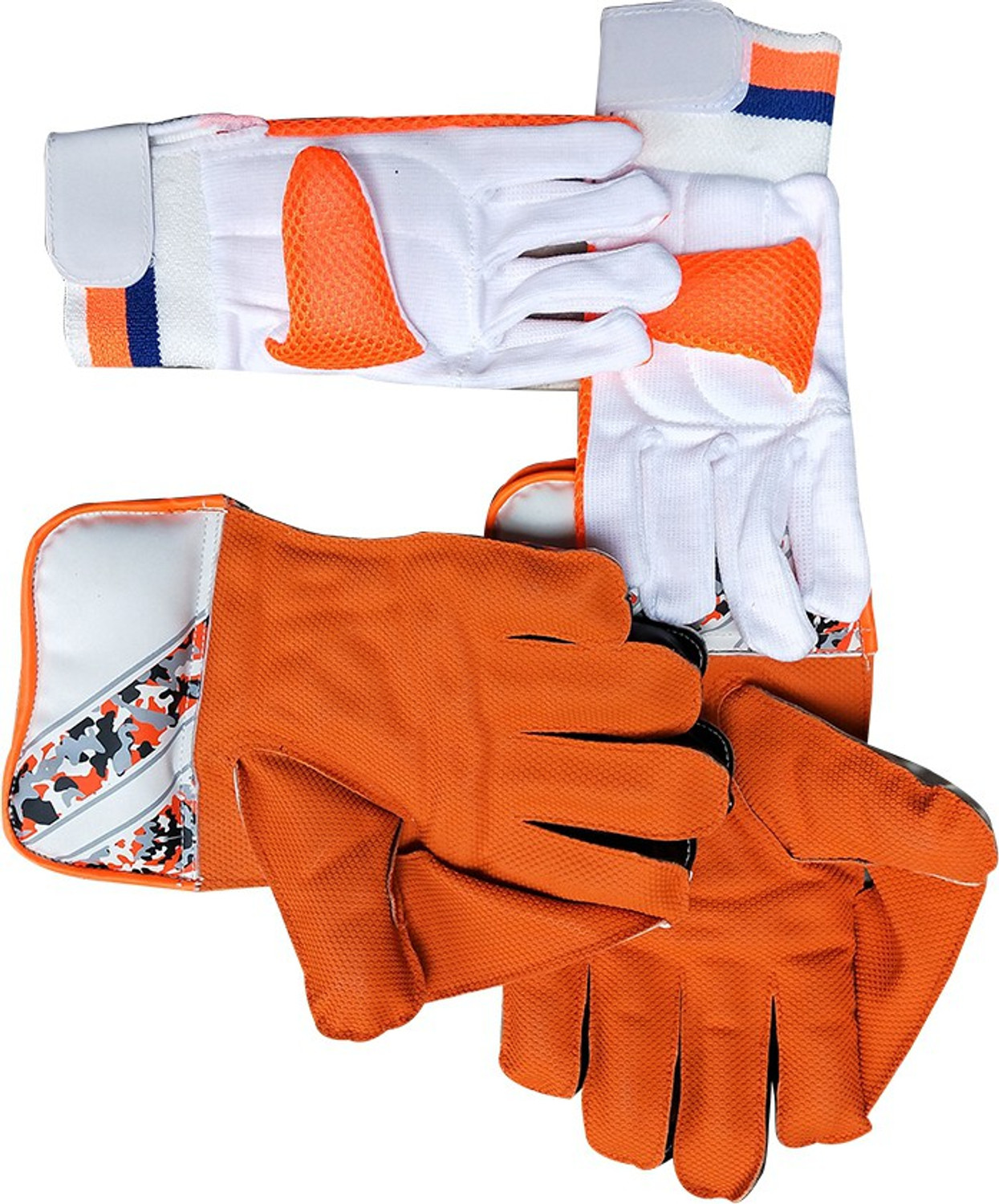 Image of JetFire Practice Wicket Keeping Gloves Combo With Inner Gloves (Men, Orange) Wicket Keeping Gloves