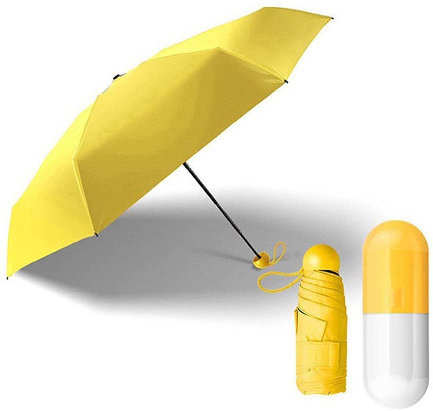 Aksvita Ultra Mini UV Coated 4-Fold Capsule Umbrella Umbrella