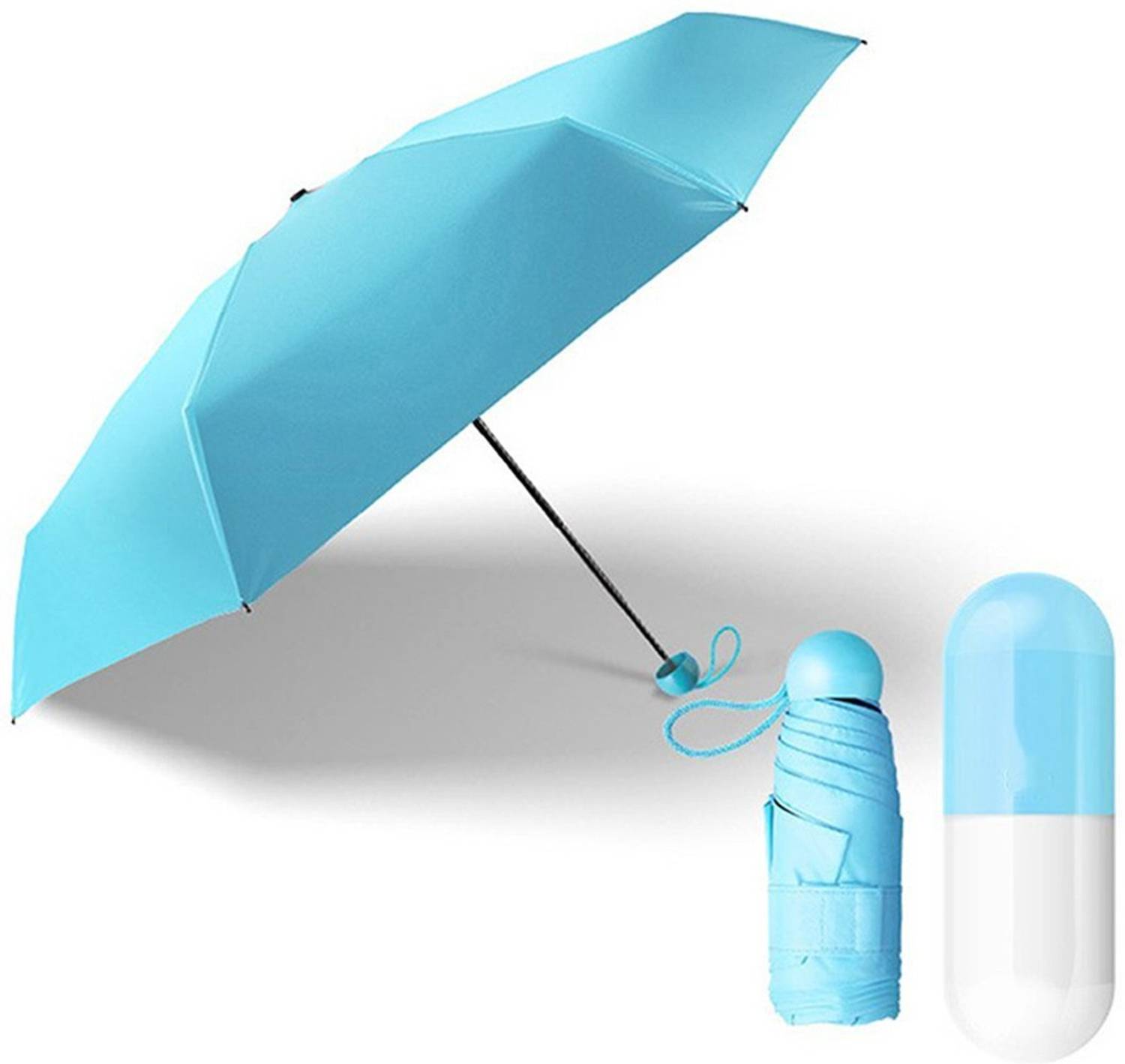 Aksvita Ultra Mini UV Coated 4-Fold Capsule Umbrella Umbrella
