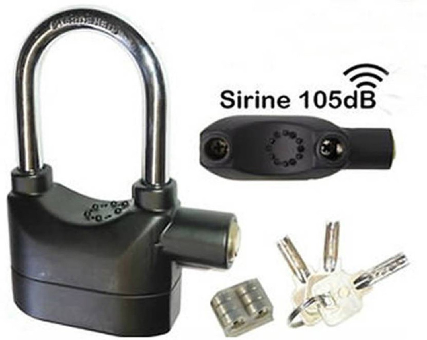 Image of WIB SIREN ALARM PAD for DOOR /Motor /Bike /Car Padlock Safety Padlock Padlock