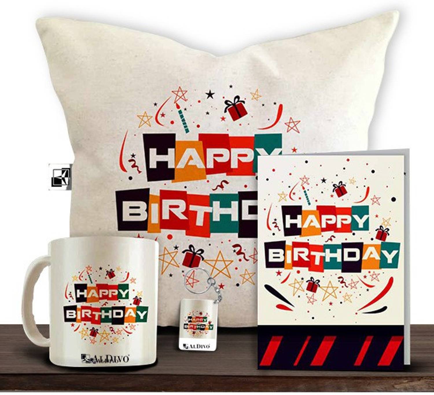 alDivo Mug, Cushion, Greeting Card, Keychain Gift Set
