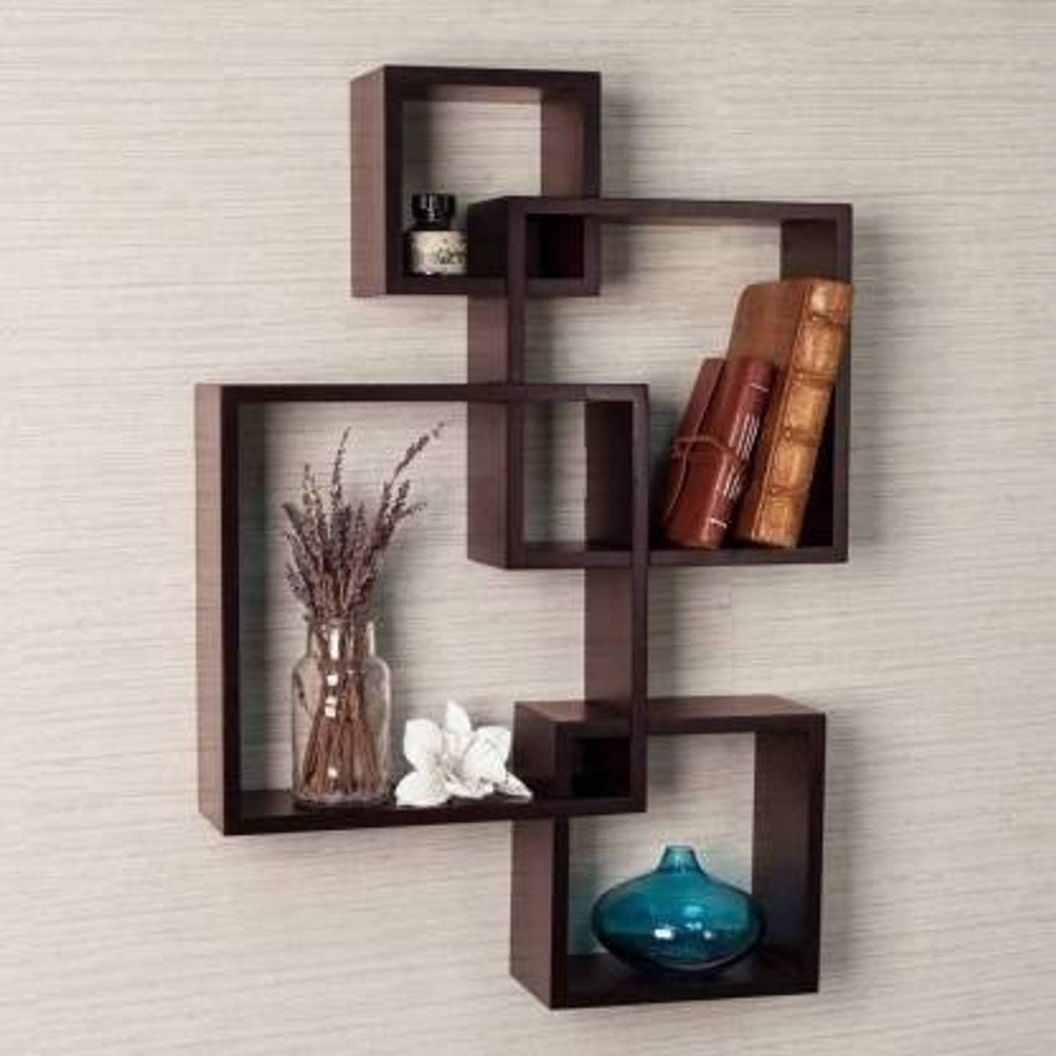 ANTIQUE MART Rack Wall Shelf (Number of Shelves-4 Brown) Wooden W