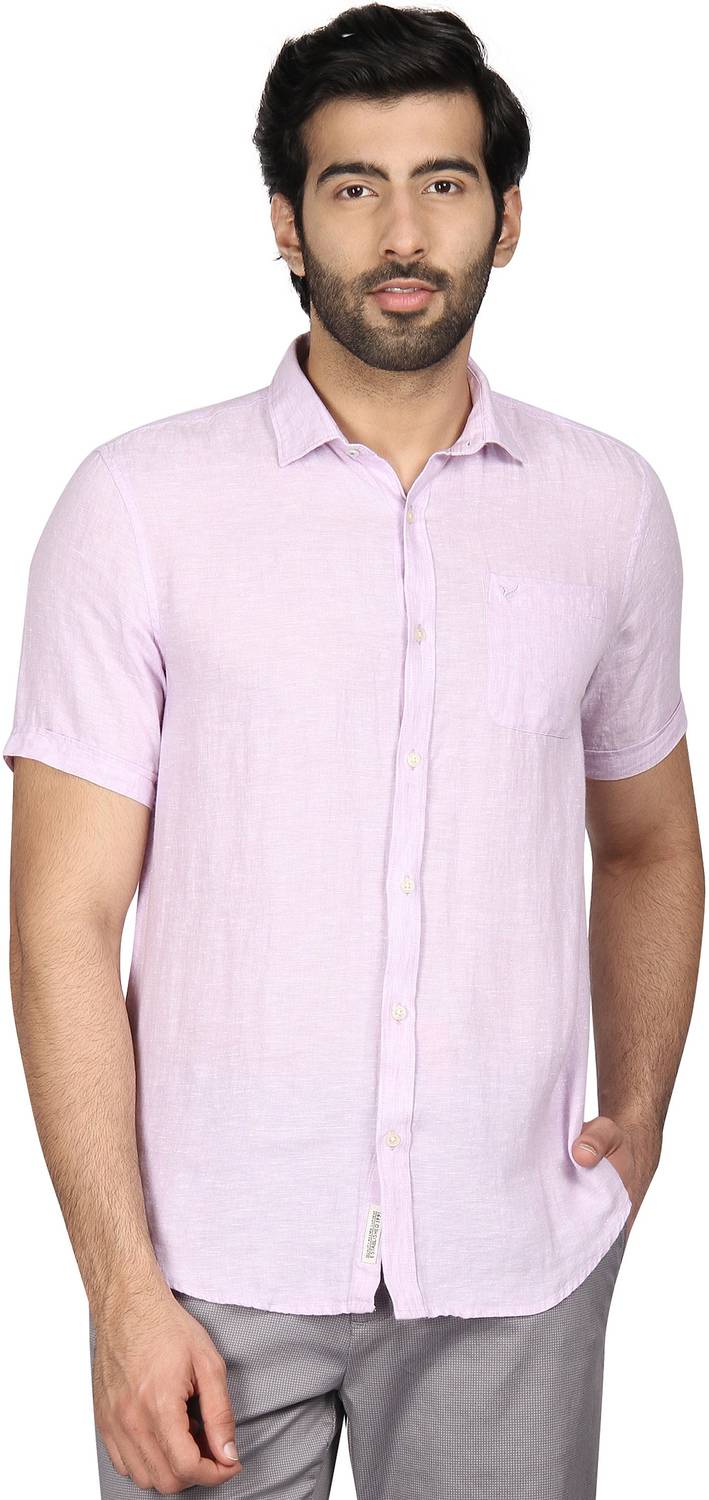 Blackberrys Men Self Design Casual Purple Shirt