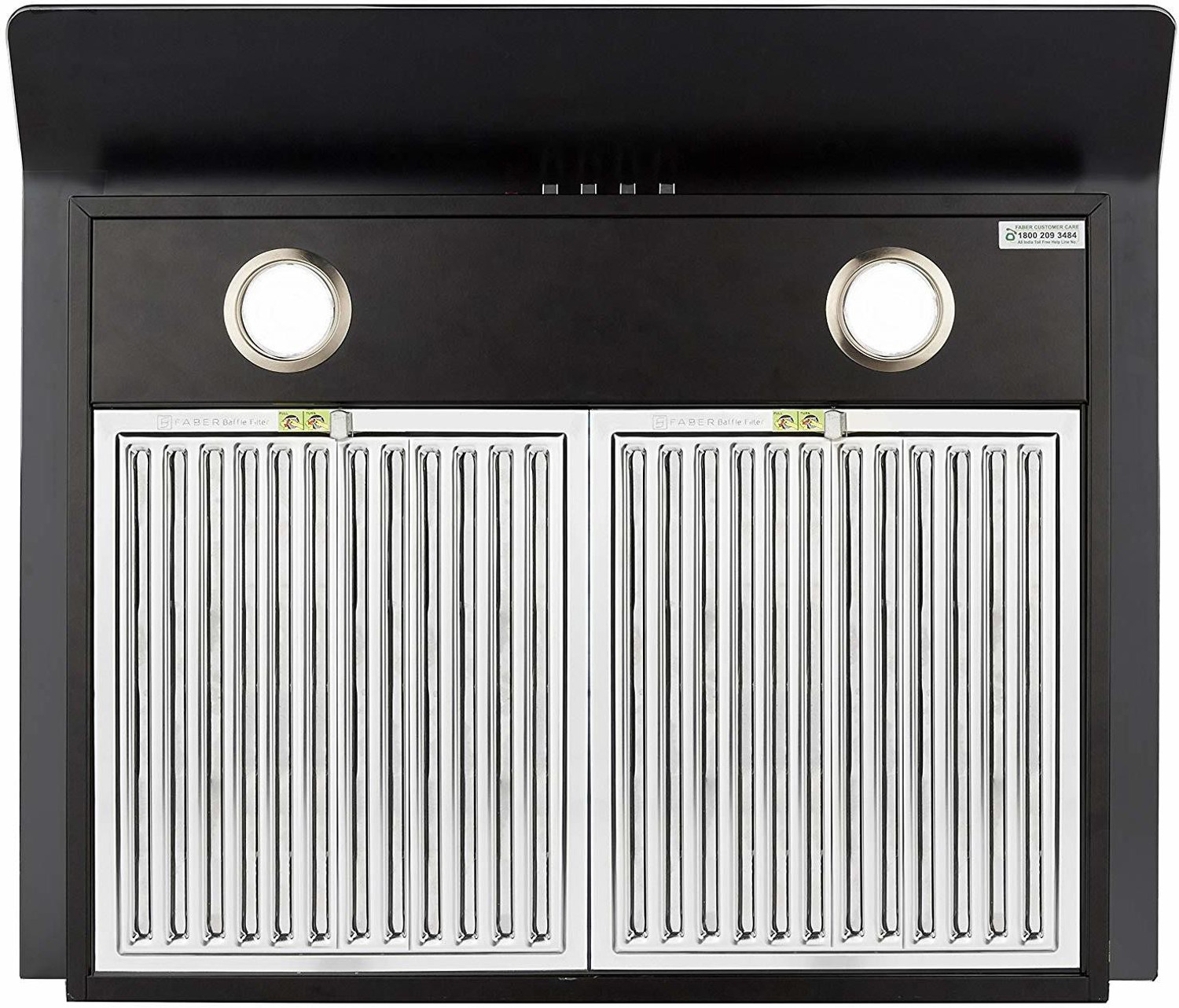 Image of FABER Hood Arco 3D Plus T2S2 BK LTW 60 Wall Mounted Black 1150 CMH Chimney