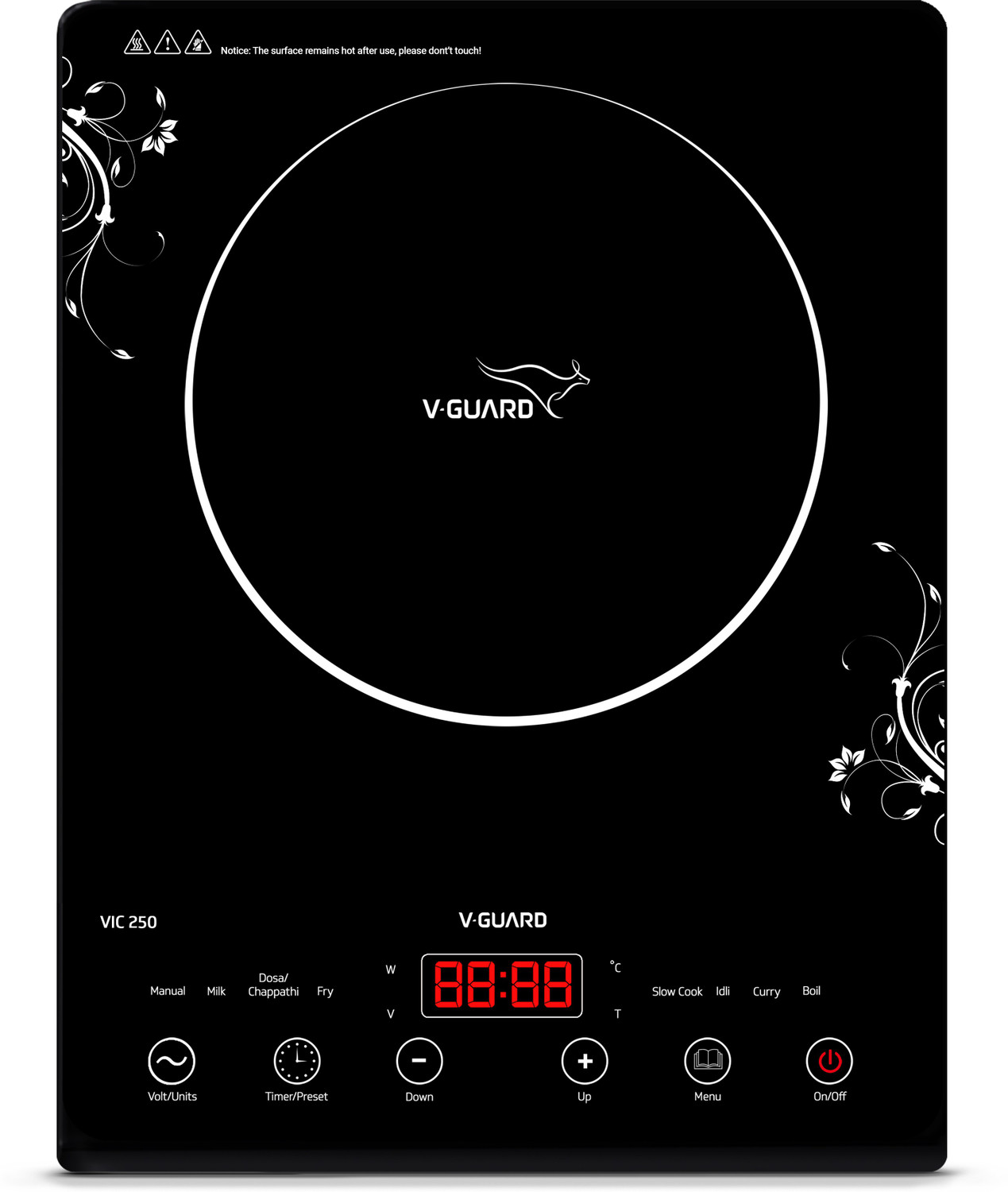 Image of V-Guard 2000 W Induction Cooktop Touch Panel