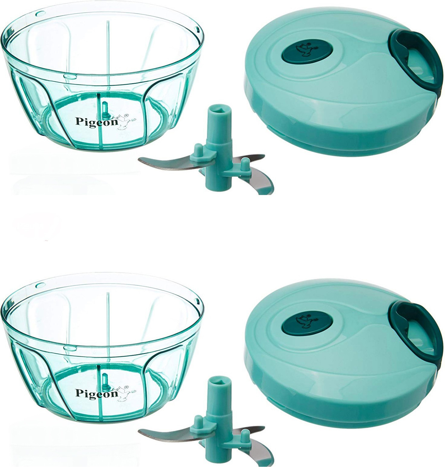 Image of Pigeon Combo Pack of 2 Mini Chopper DT Vegetable & Fruit Chopper (Choppers, DT)