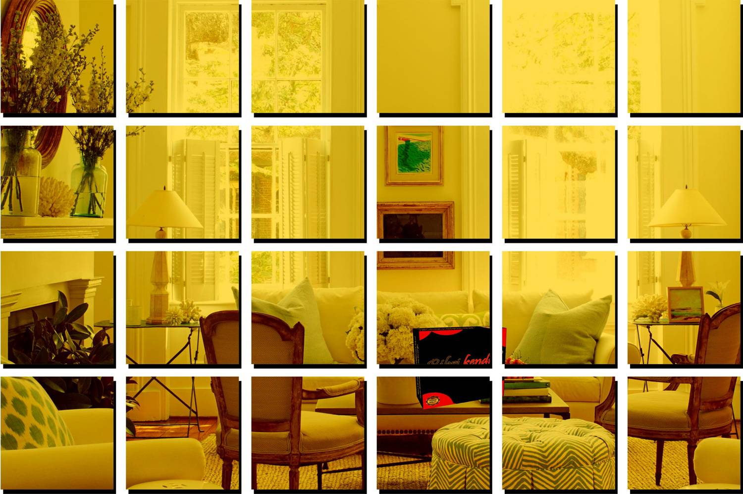 Bikri Kendra 100 cm Big square golden 24 - 3D mirror acrylic wall stickers decorative Self Adhesive Sticker