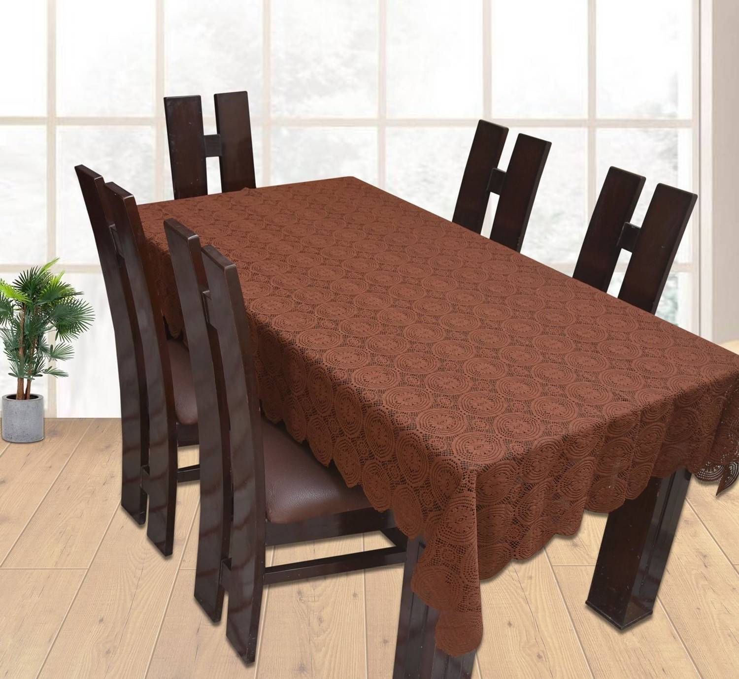 Abhsant Cotton 4 Seater Floral Table Cover
