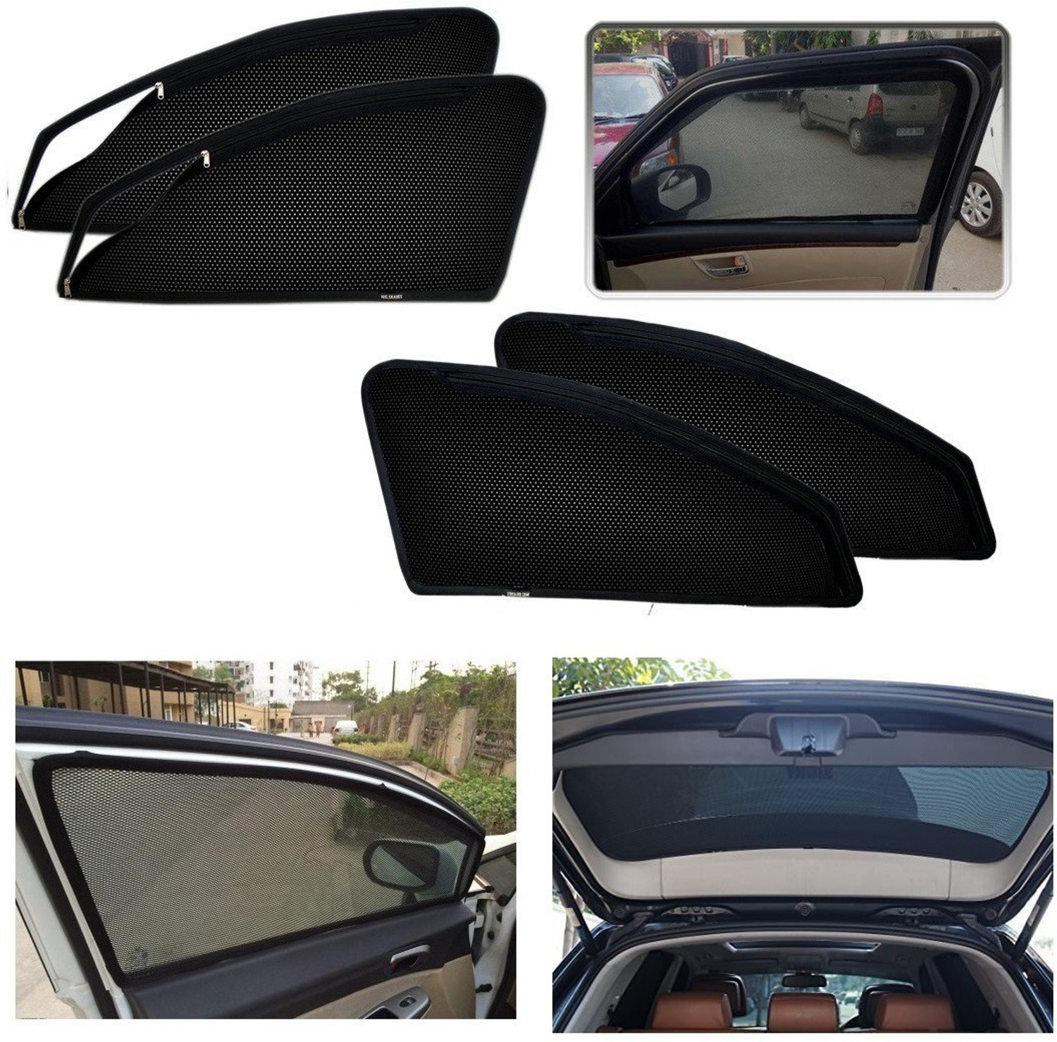 Image of AuTO ADDiCT Side Window, Rear Window Sun Shade For Mahindra Bolero