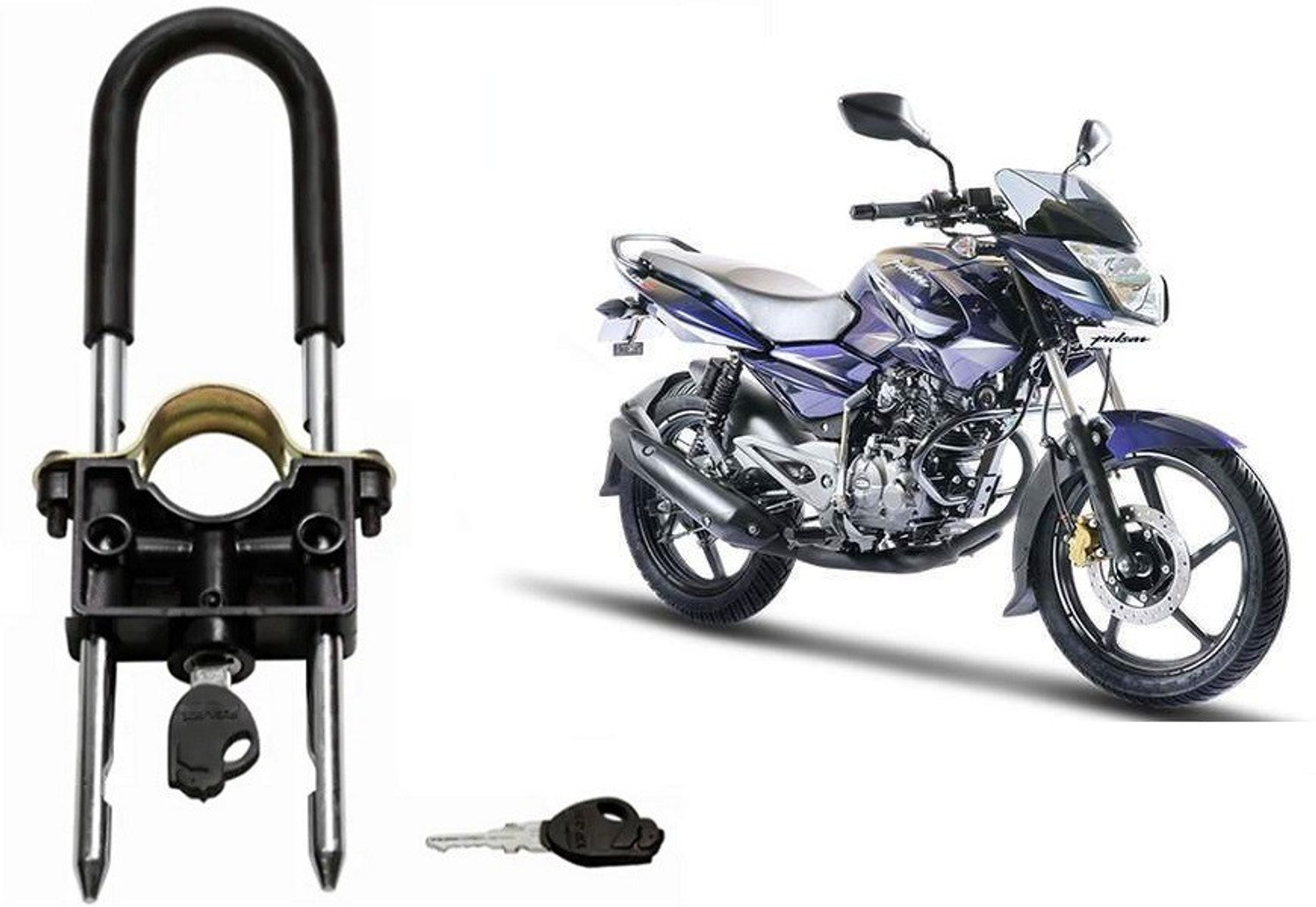 Image of Biking Hub Vehicle Lock 10795 U-Type Bike Anti Theft Wheel Lock Wheel Lock