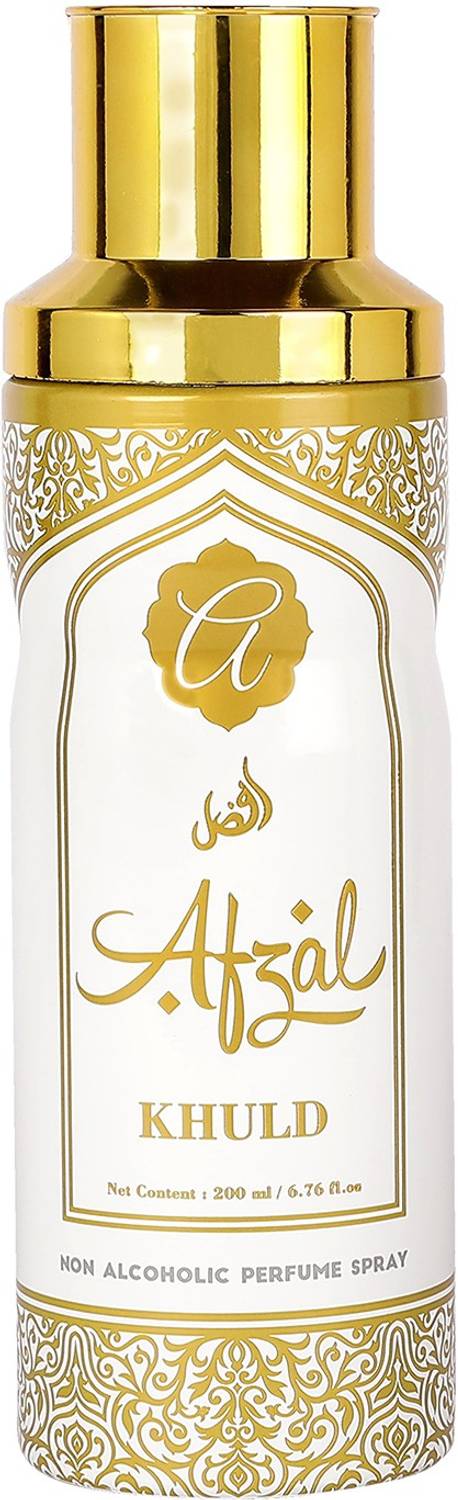 AFZAL Premium Non Alcoholic Khuld Deodorant Perfume Body Spray  -  For Men & Women