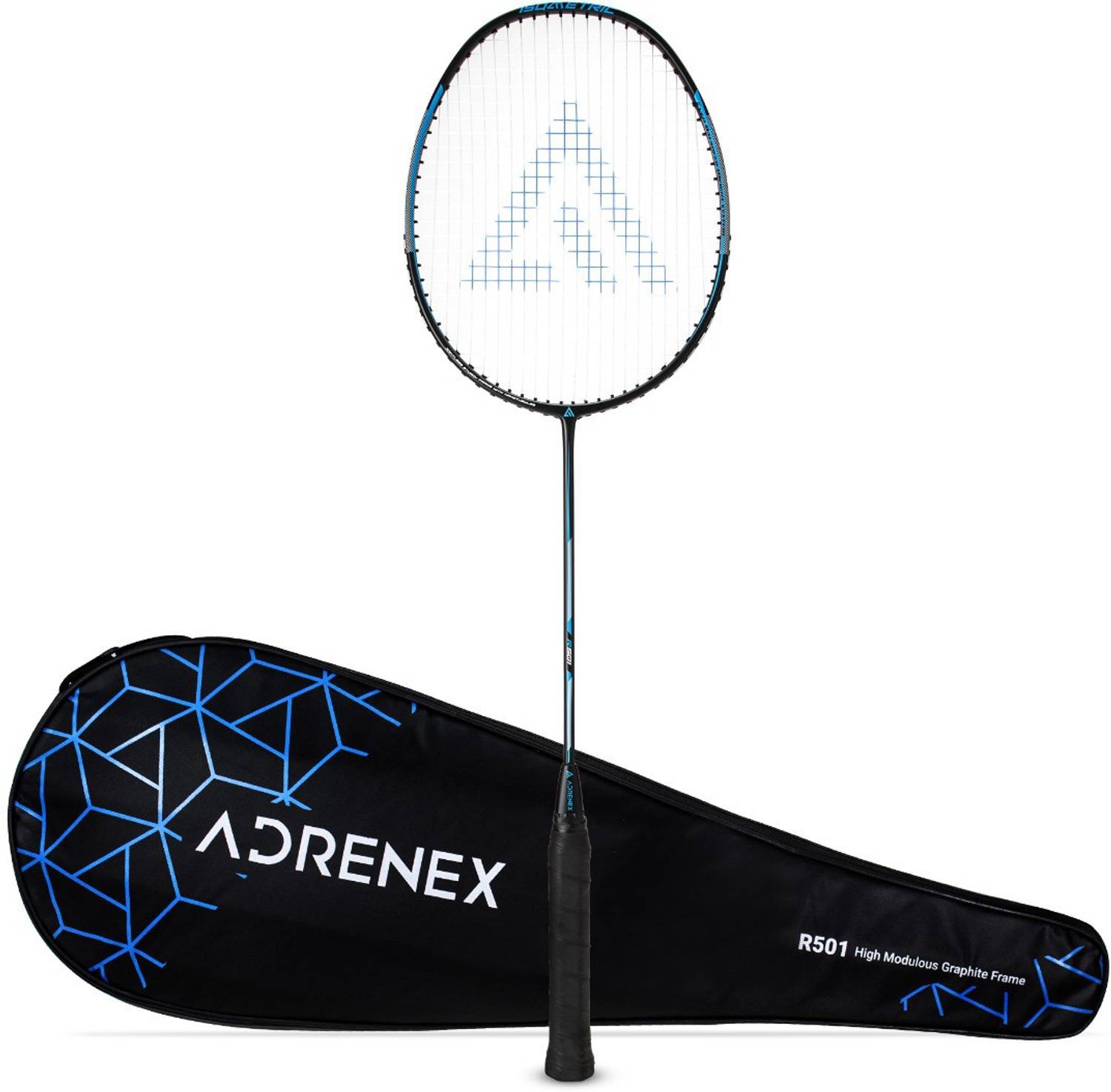 Adrenex R501 Full Graphite Badminton Racquet Black, Blue - Image 2