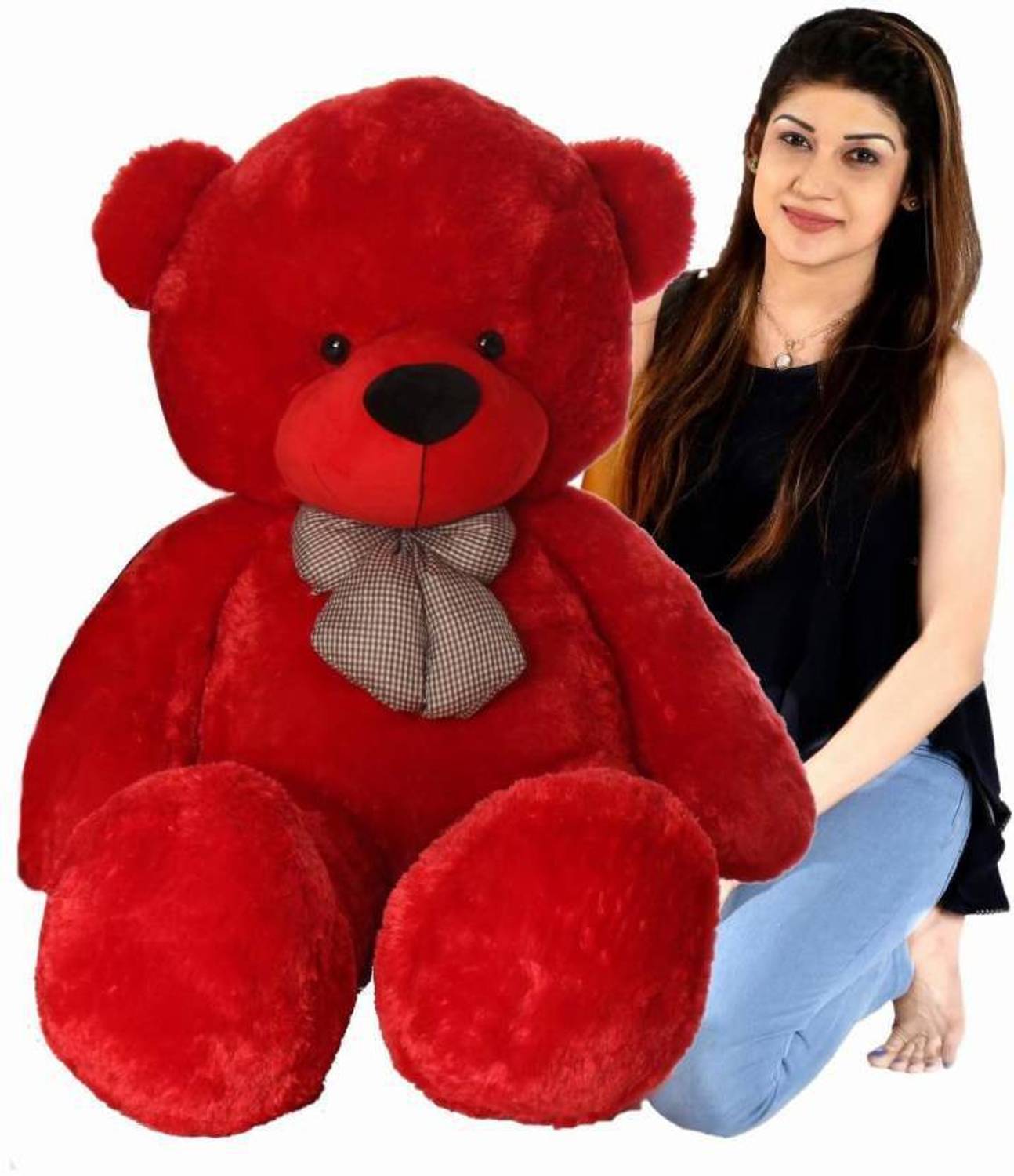 AANSHU TOYS 3 feet red teddy bear st aabba  - 91.5 cm