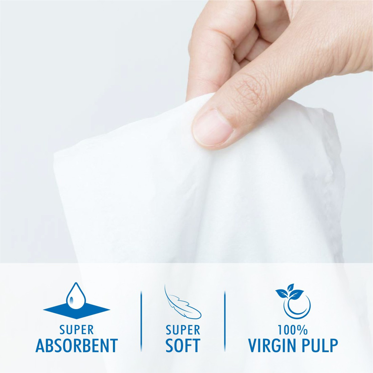 Image of Tulips Facial Dry Tissue Paper, Super Soft, Super Absorbent & 100% Pure