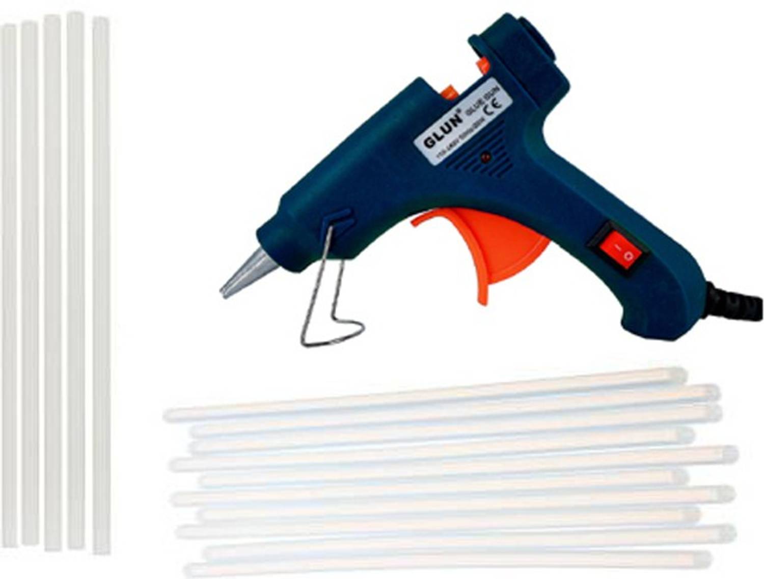 bandook GLUN Black 20W 20WATT WITH 15 TRANSPARENT STICKS Standard Temperature Corded Glue Gun