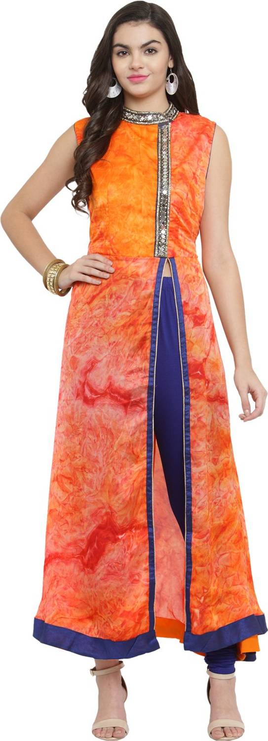 AD4U Women Dyed/Ombre Frontslit Kurta
