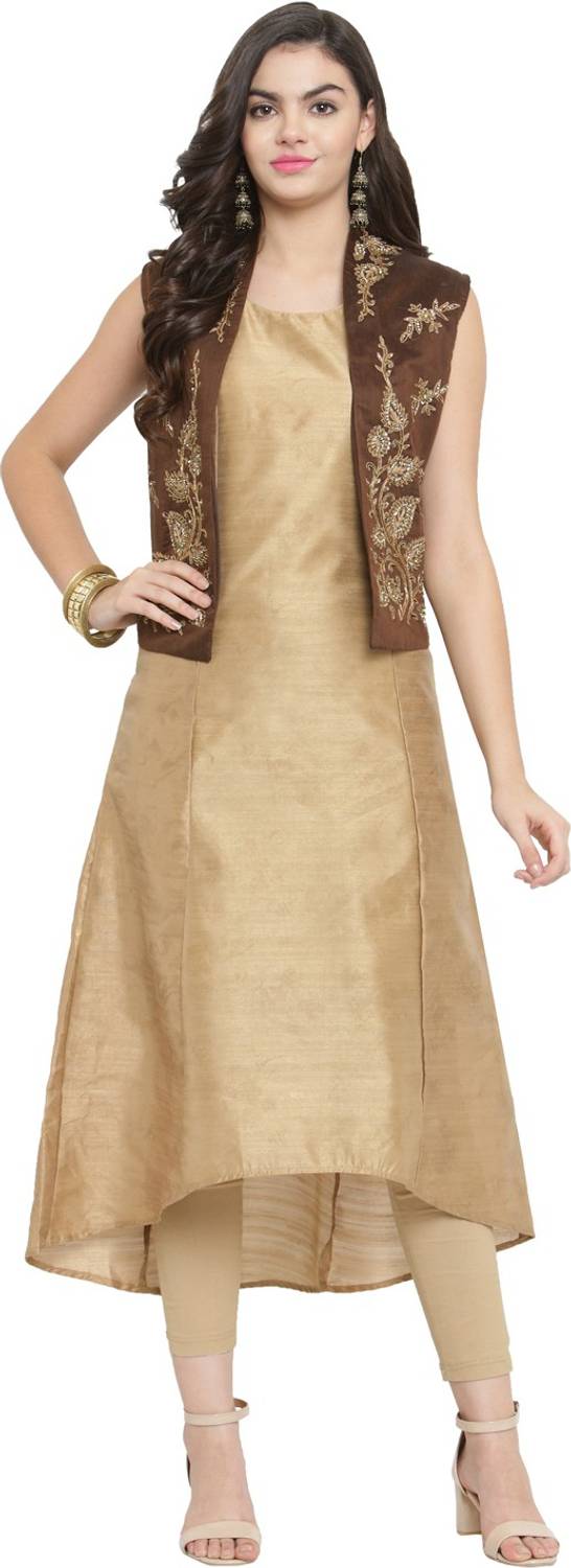 AD4U Women Solid A-line Kurta