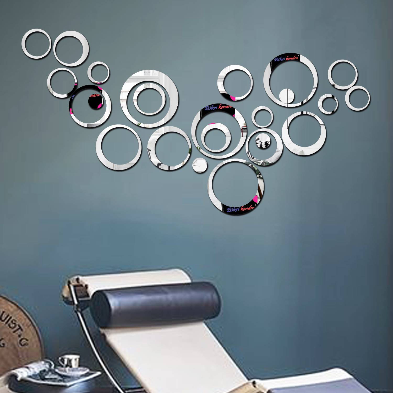 Bikri Kendra 100 cm 3D acrylic Decorative mirror wall stickers Self Adhesive Sticker