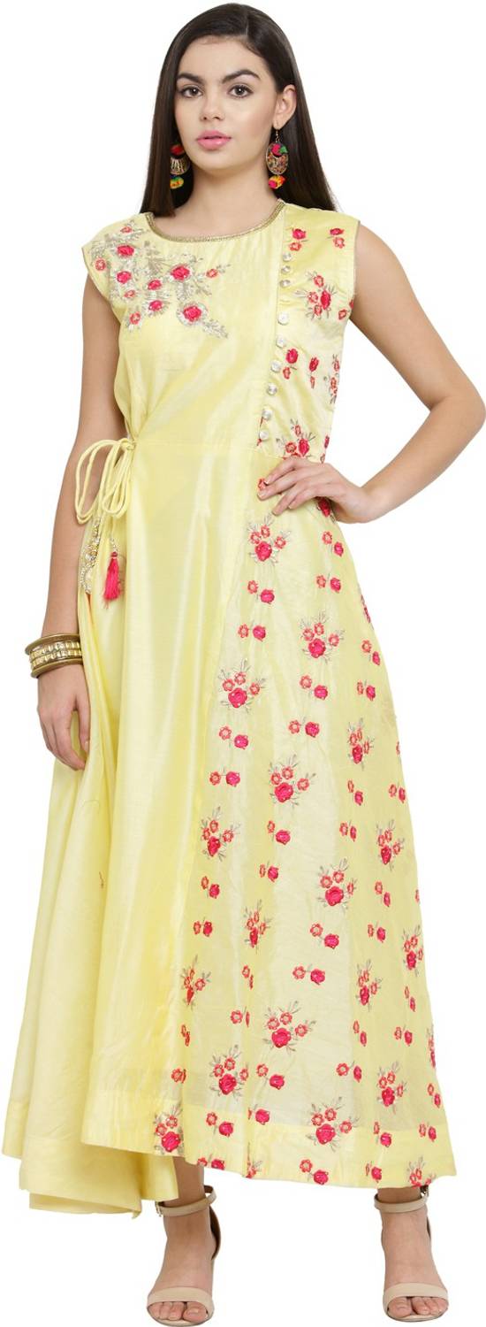 AD4U Women Solid A-line Kurta