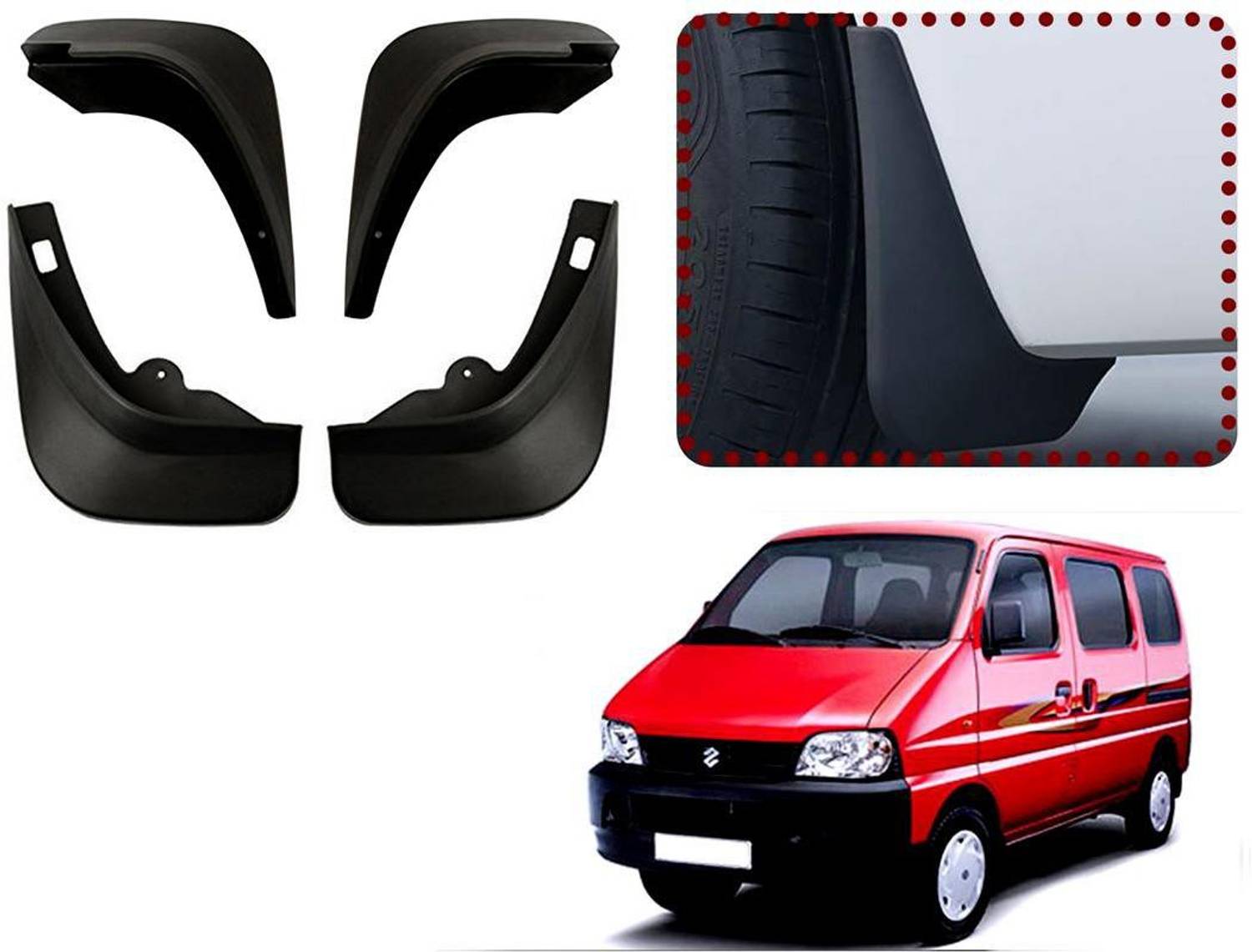 Auto Kite Front Mud Guard, Rear Mud Guard For Maruti Eeco 2006