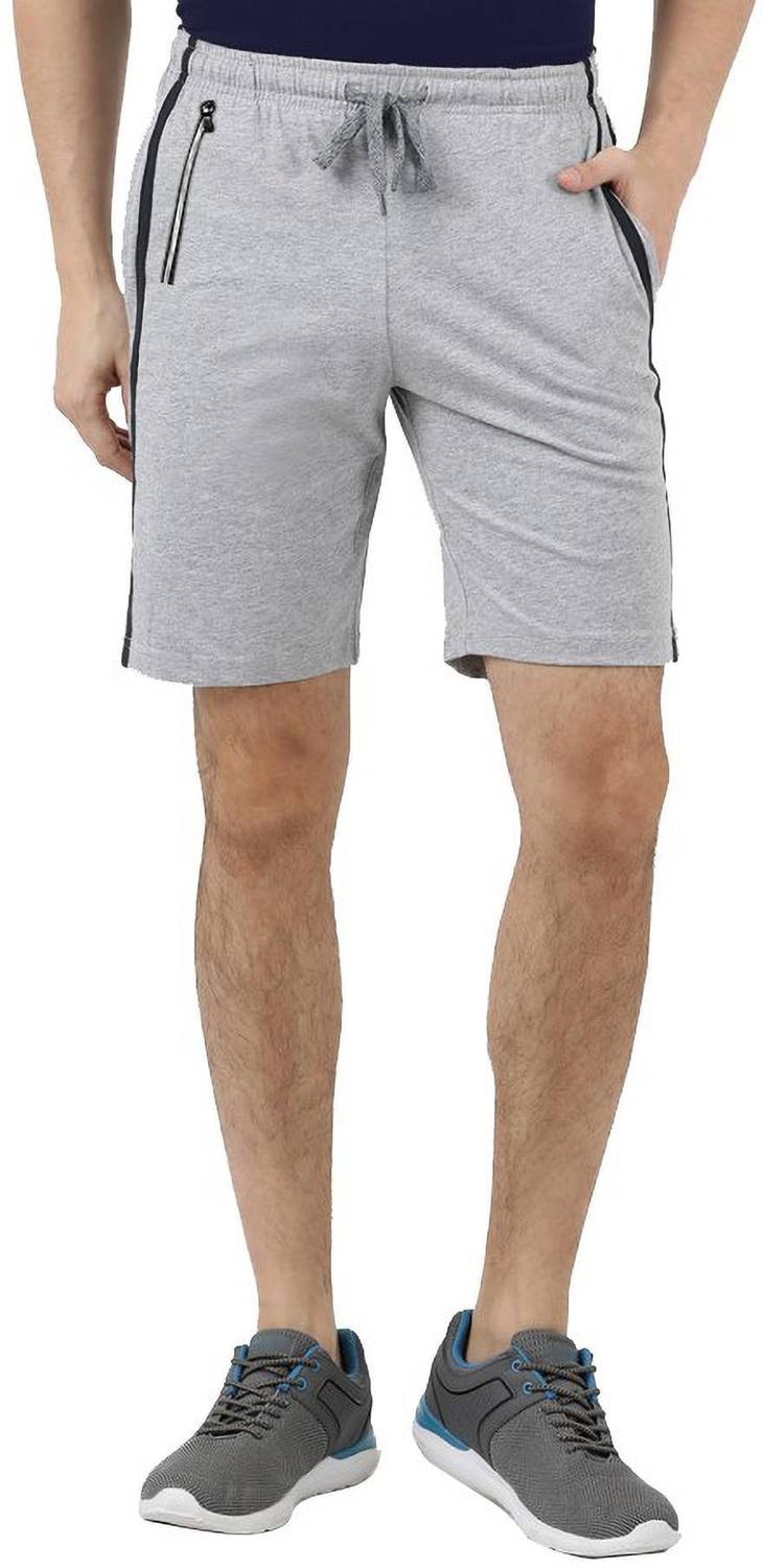 ADBUCKS Solid Men Grey Sports Shorts