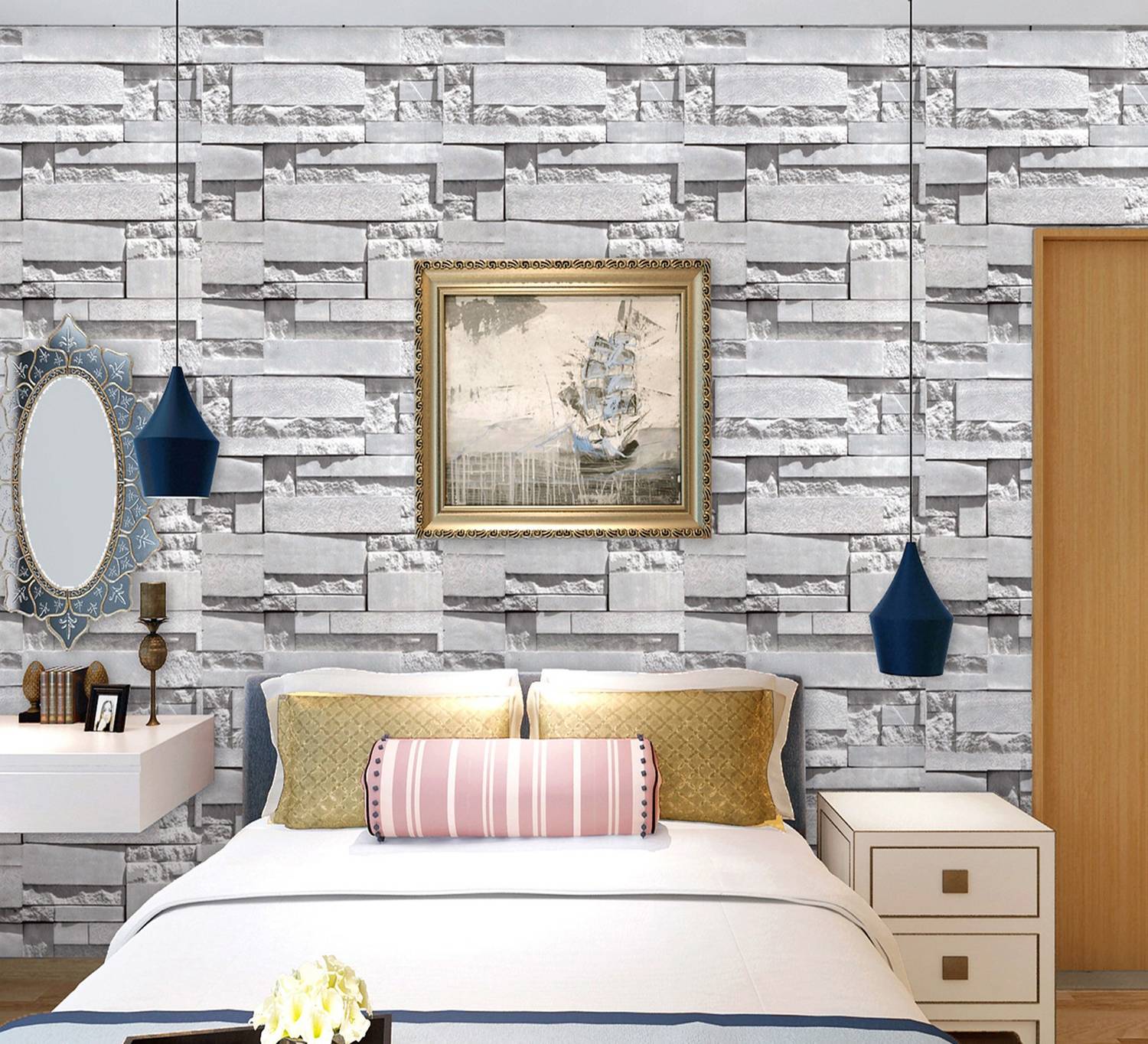 akadeco 330 cm x 45 cm Architecture Vinyl Wallpaper