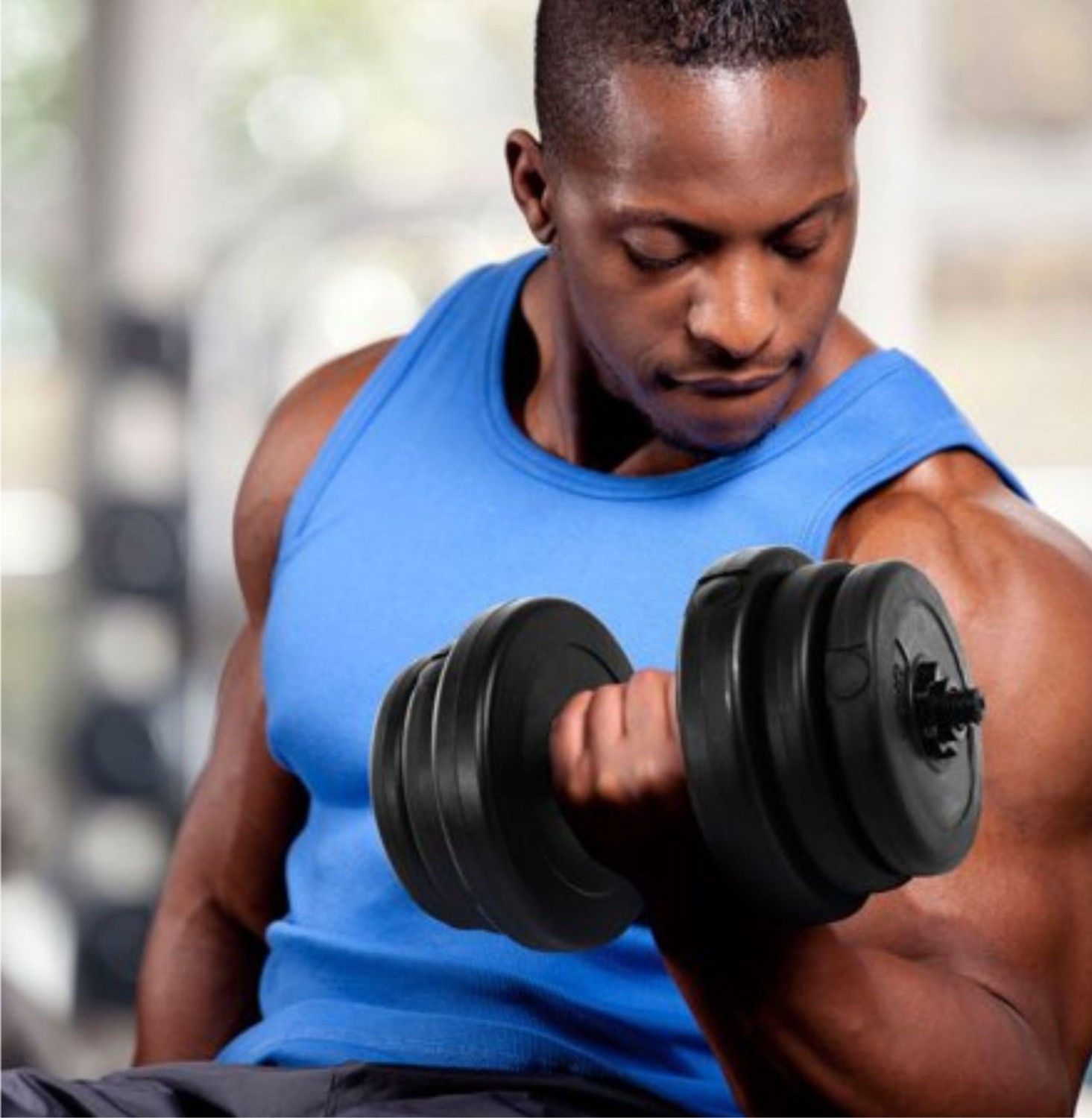Image of Adrenex 50 Kg SOLID RUBBER 50 KG COMBO 9-WB Home Gym Combo