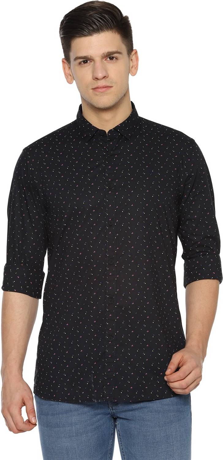 Allen Solly Men Printed Casual Black Shirt